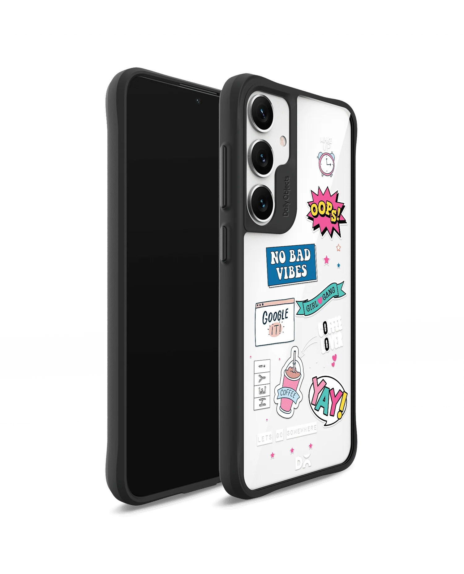 Attitude Black Hybrid Clear Case Cover For Samsung Galaxy S24 Plus - Image 3