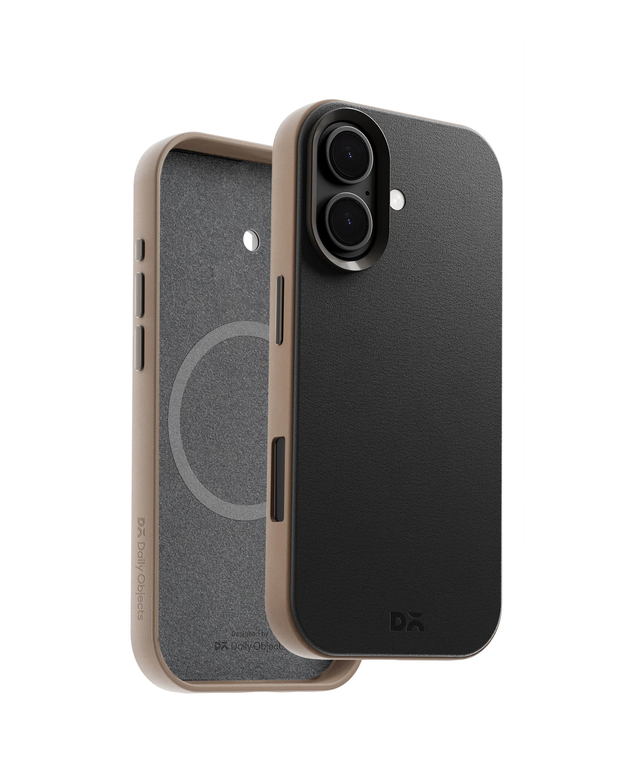 Black-Beige Leatherite MagSafe Phone Case Cover for iPhone 17 - Image 8