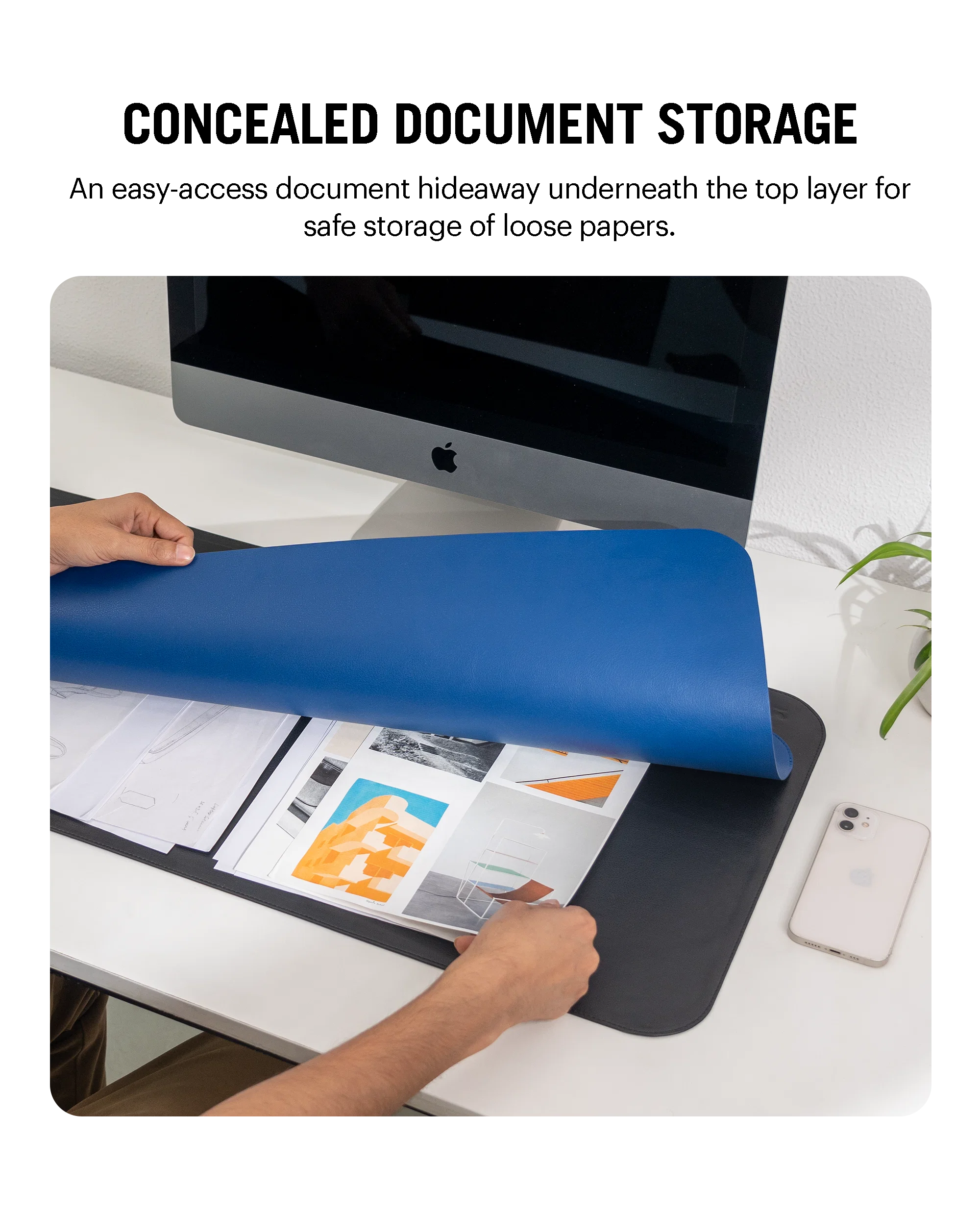 Black-Blue Dart Organiser Desk Mat (r1) - Image 4