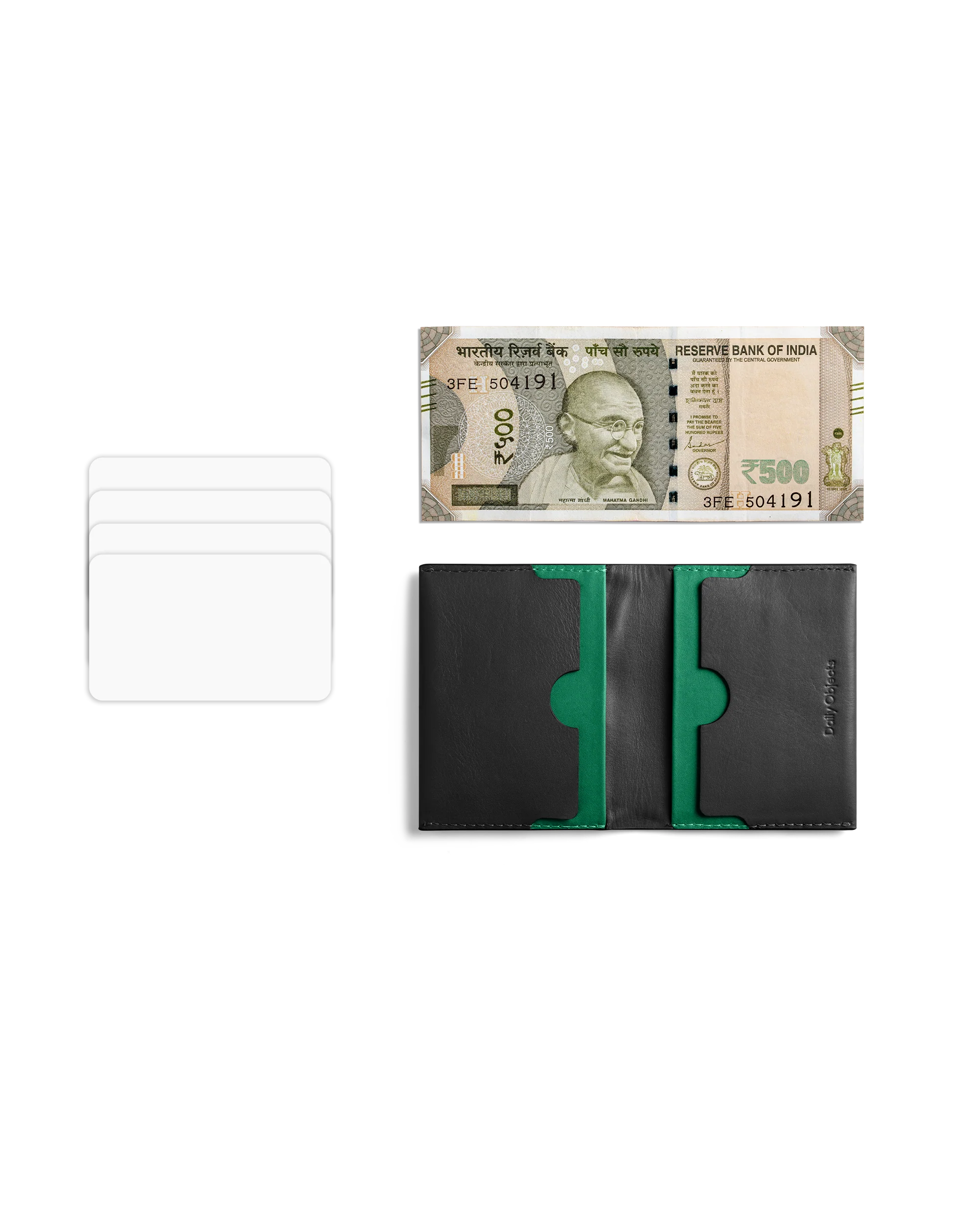 Black Even Bi-Fold Card Wallet - Image 10
