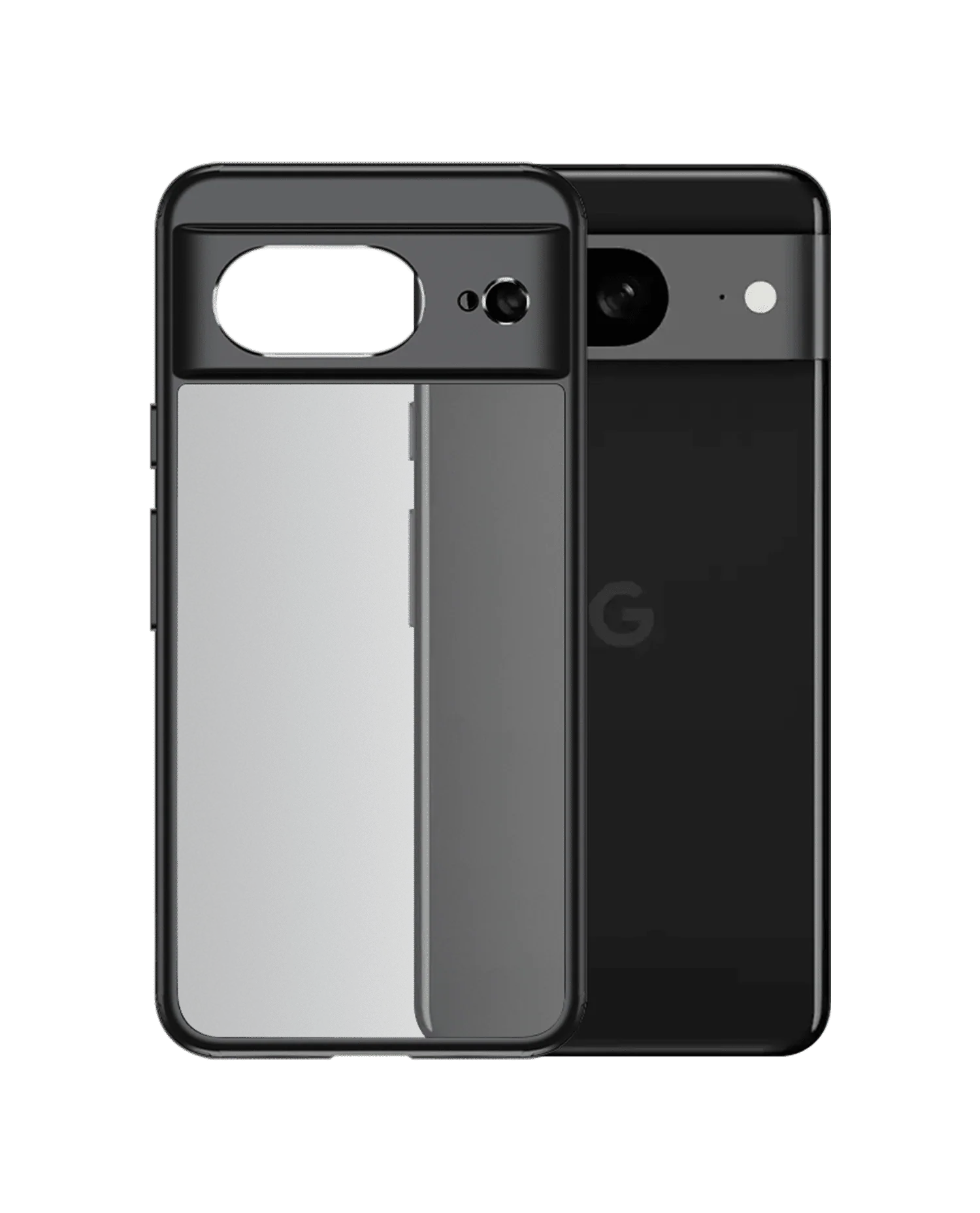 Black Frosted Clear Case Cover For Google Pixel 8 - Image 3