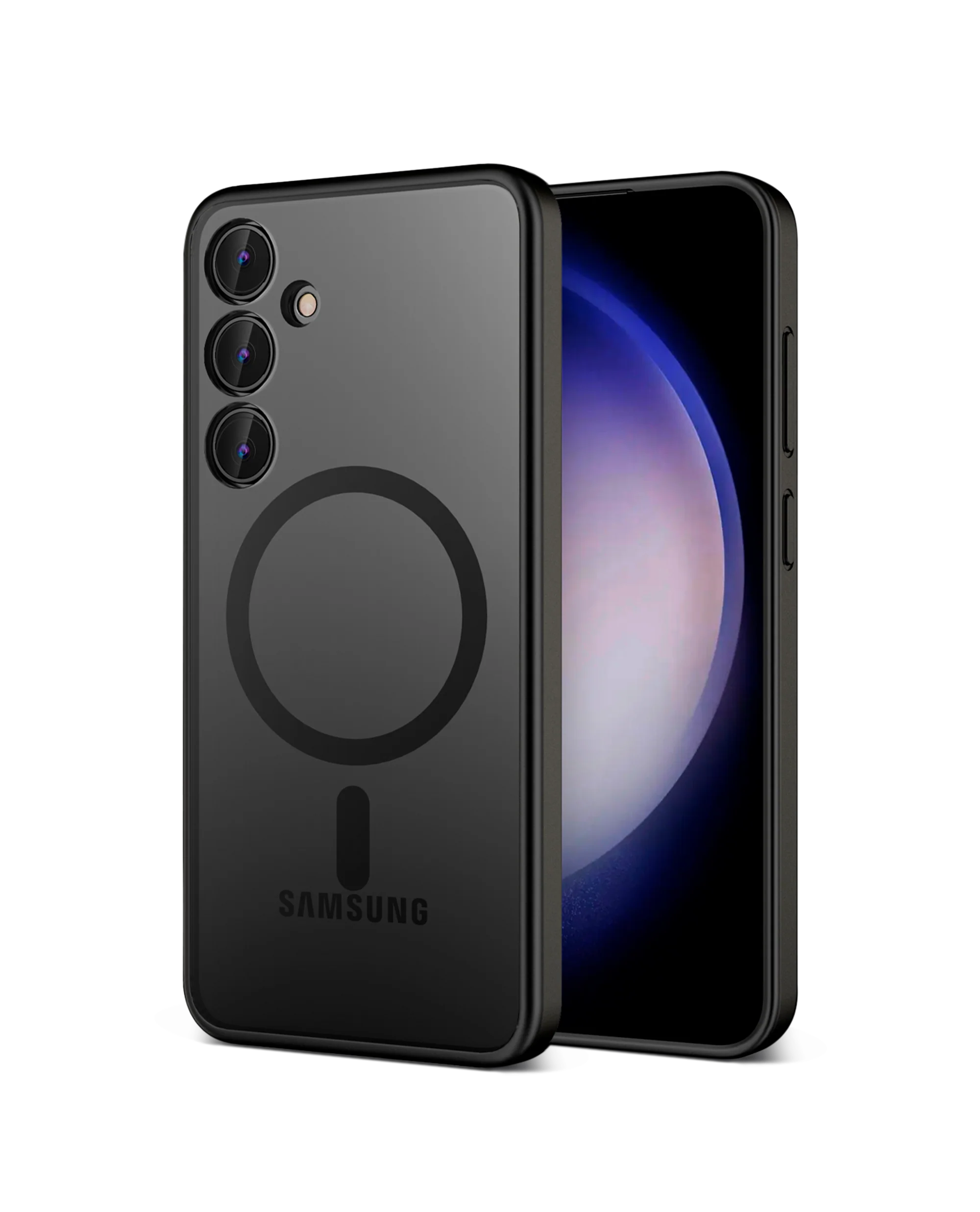 Black Nimbus Magnetic Phone Case Cover For Samsung Galaxy S24