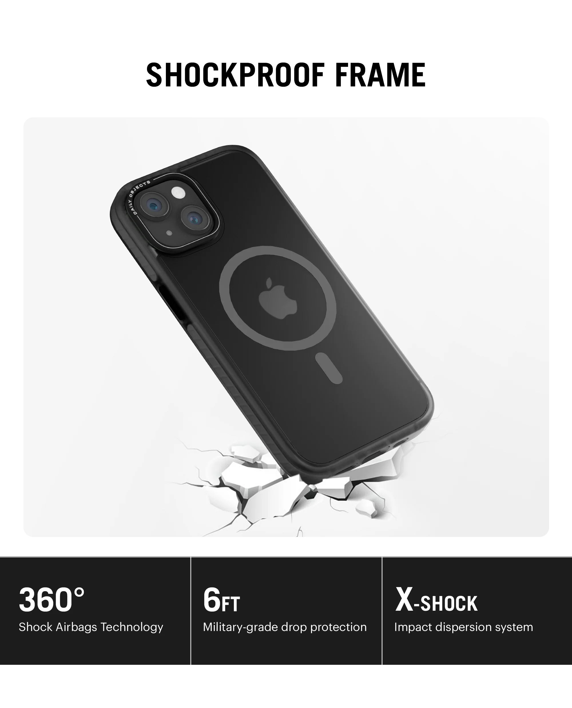 Black Nimbus MagSafe Phone Case Cover For iPhone 15 - Image 6
