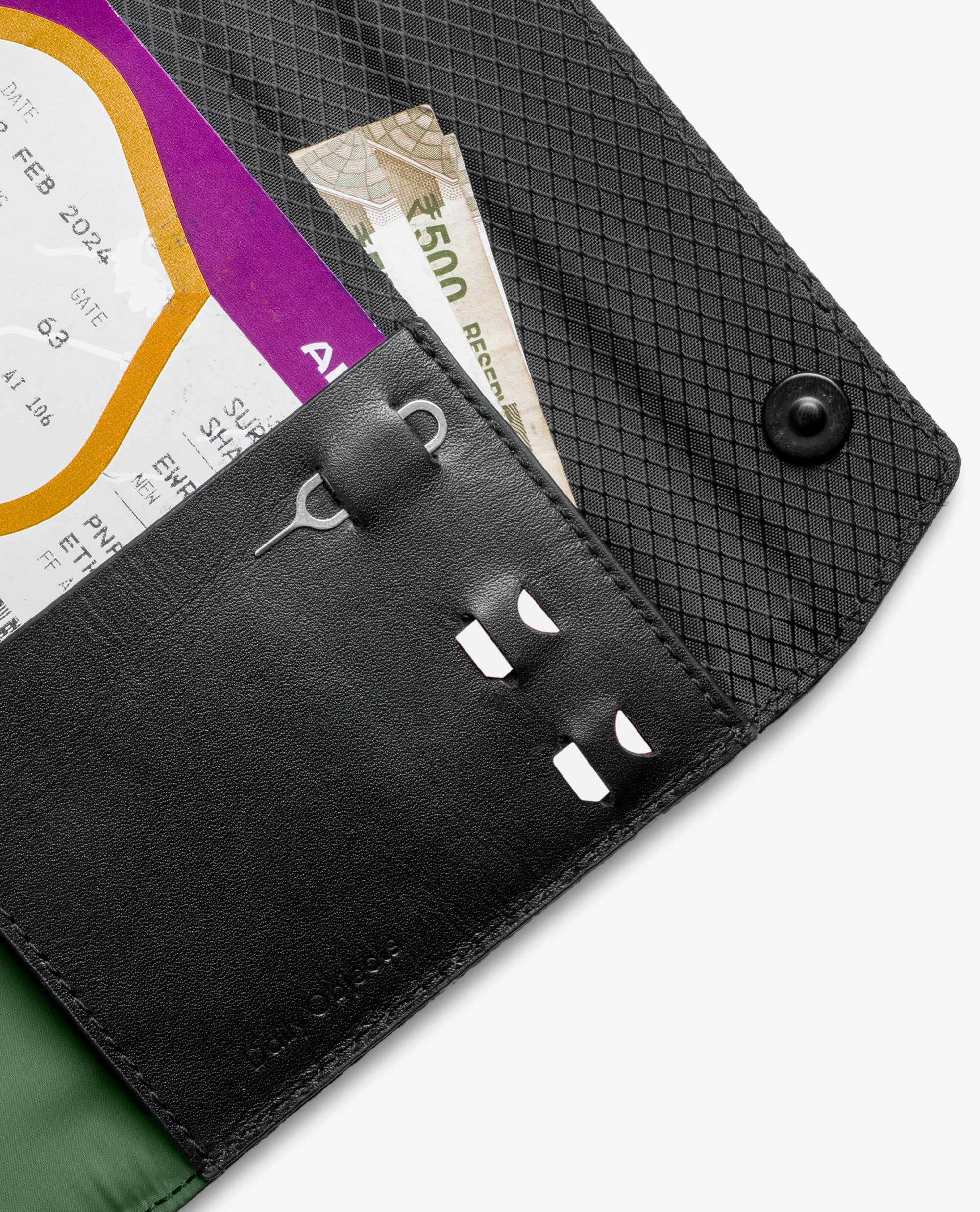 Black Ripstop Lounge Passport Wallet - Image 7