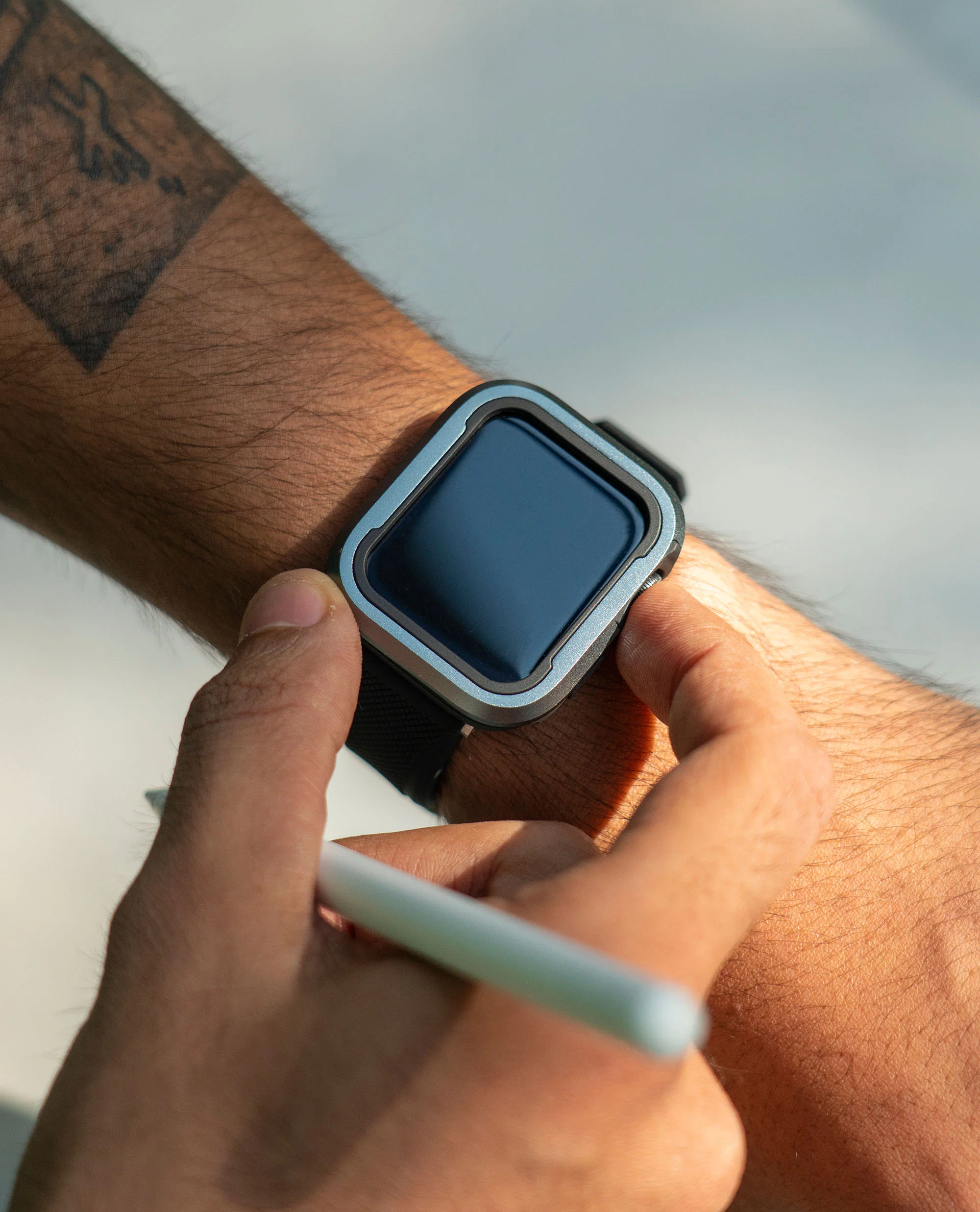 Black Tough Fit Apple Watch Series Case (44mm) - Image 3