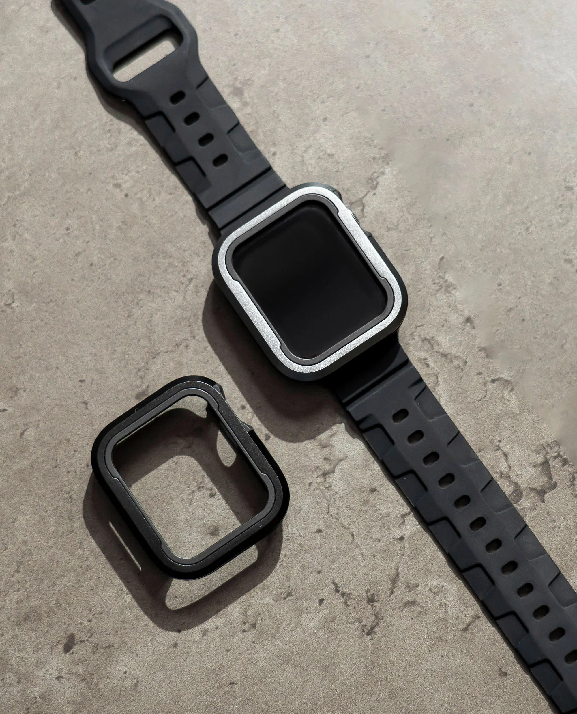 Black Tough Fit Apple Watch Series Case (44mm) - Image 4