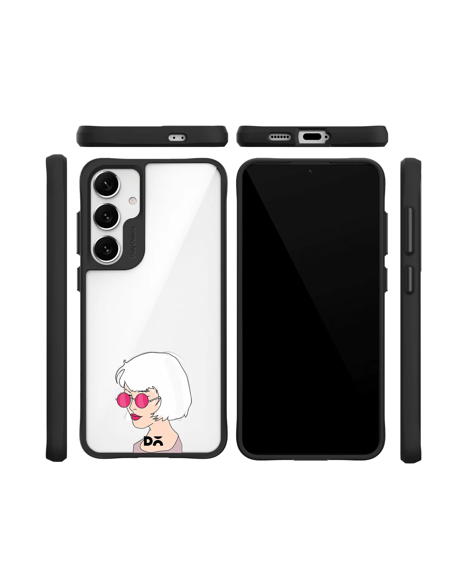 Bold Beautiful Black Hybrid Clear Case Cover For Samsung Galaxy S24 - Image 10