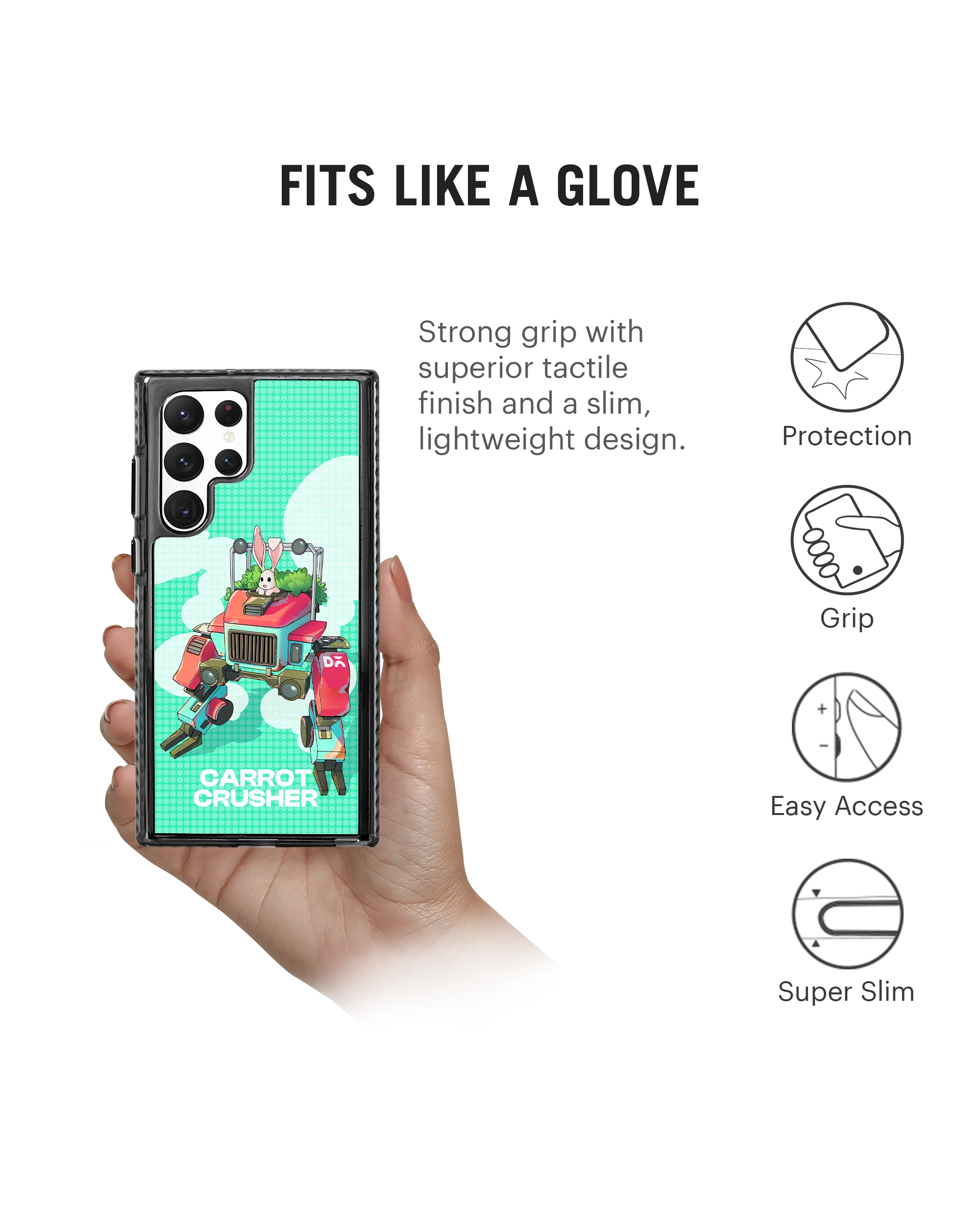 Carrot Crusher Stride 2.0 Case Cover For Samsung Galaxy S23 Ultra - Image 5