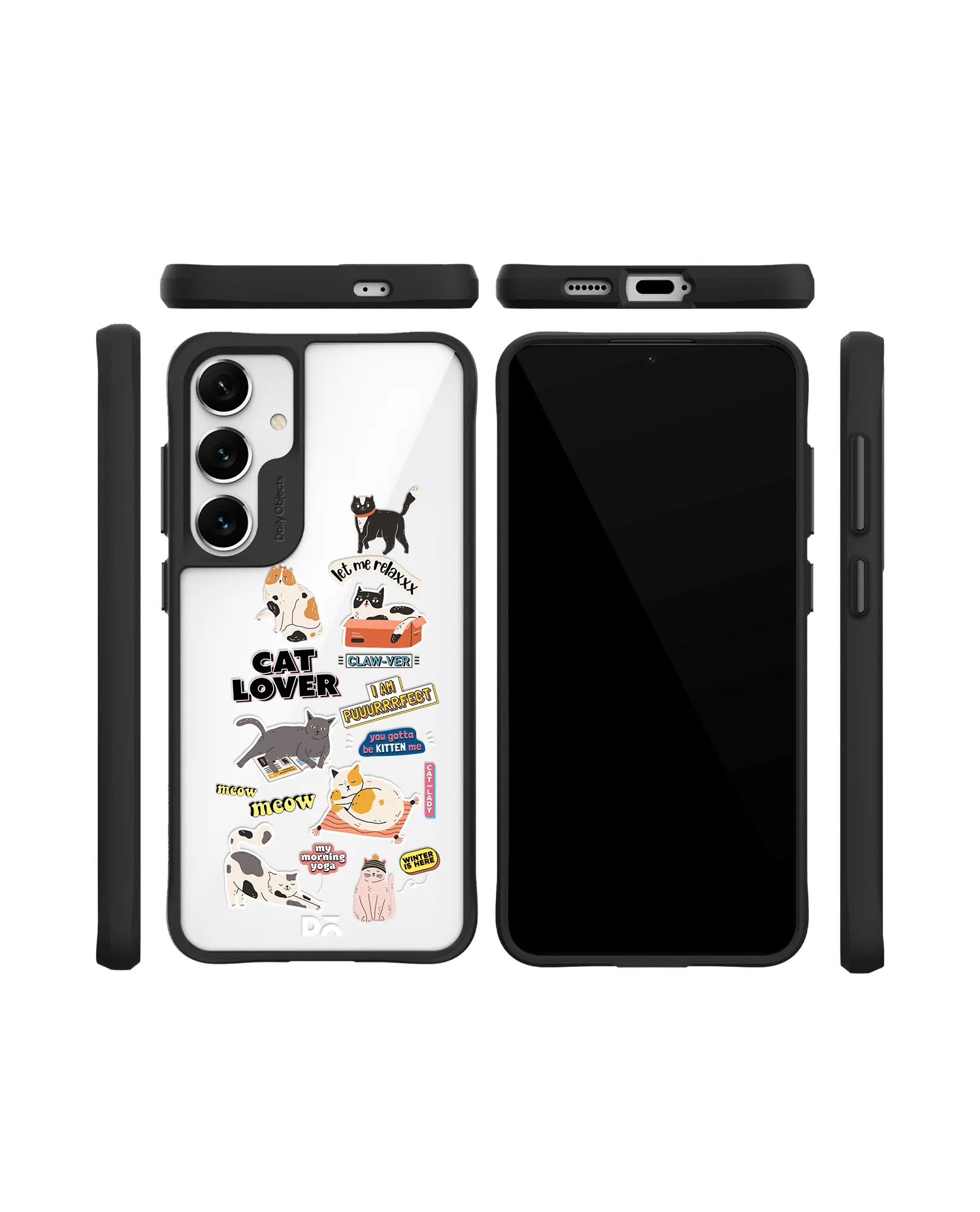 Cat Mom Black Hybrid Clear Case Cover For Samsung Galaxy S24 Plus - Image 10
