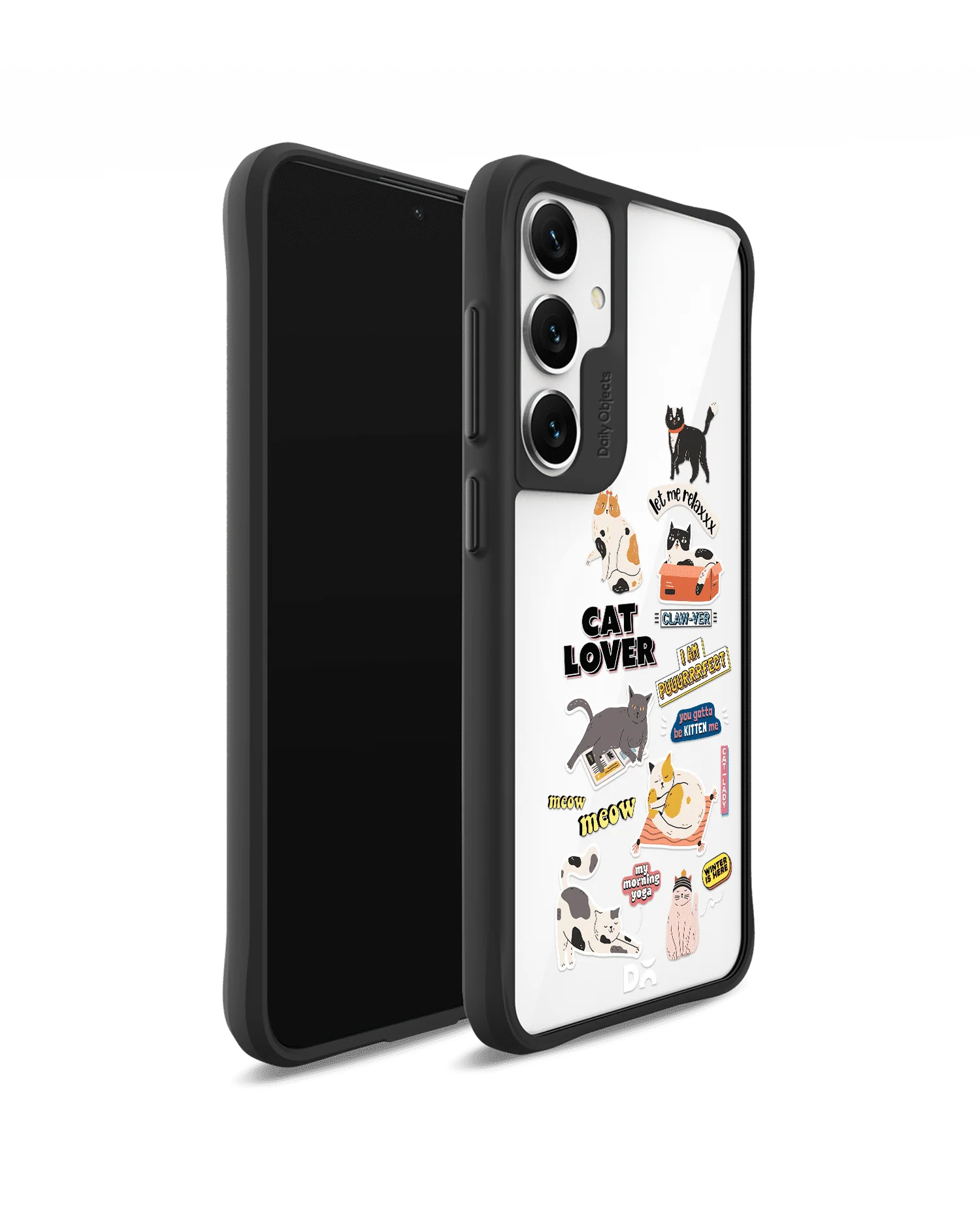 Cat Mom Black Hybrid Clear Case Cover For Samsung Galaxy S24 Plus - Image 3