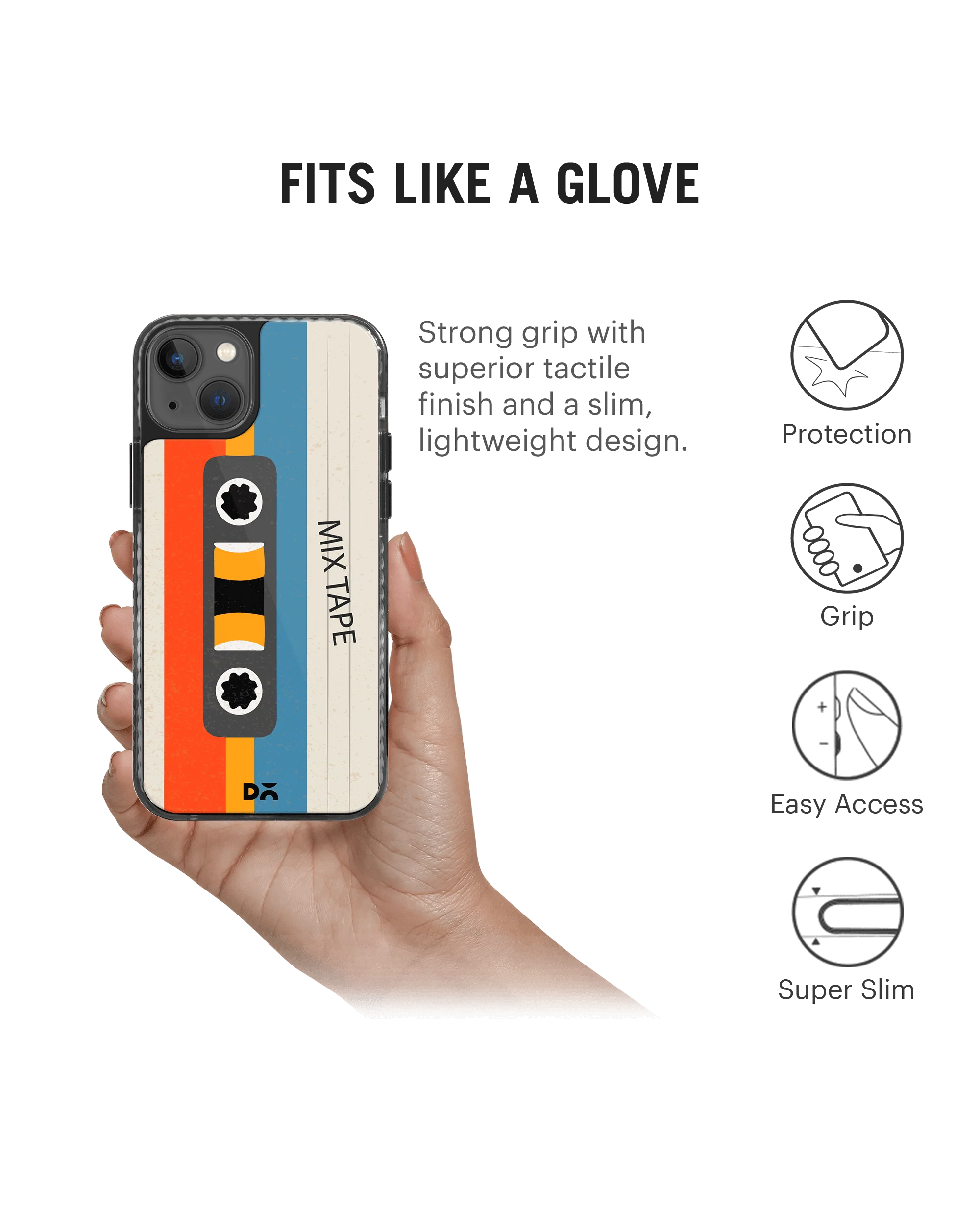 Chrome Mix Tape Stride 2.0 Phone Case Cover For iPhone 14 - Image 5