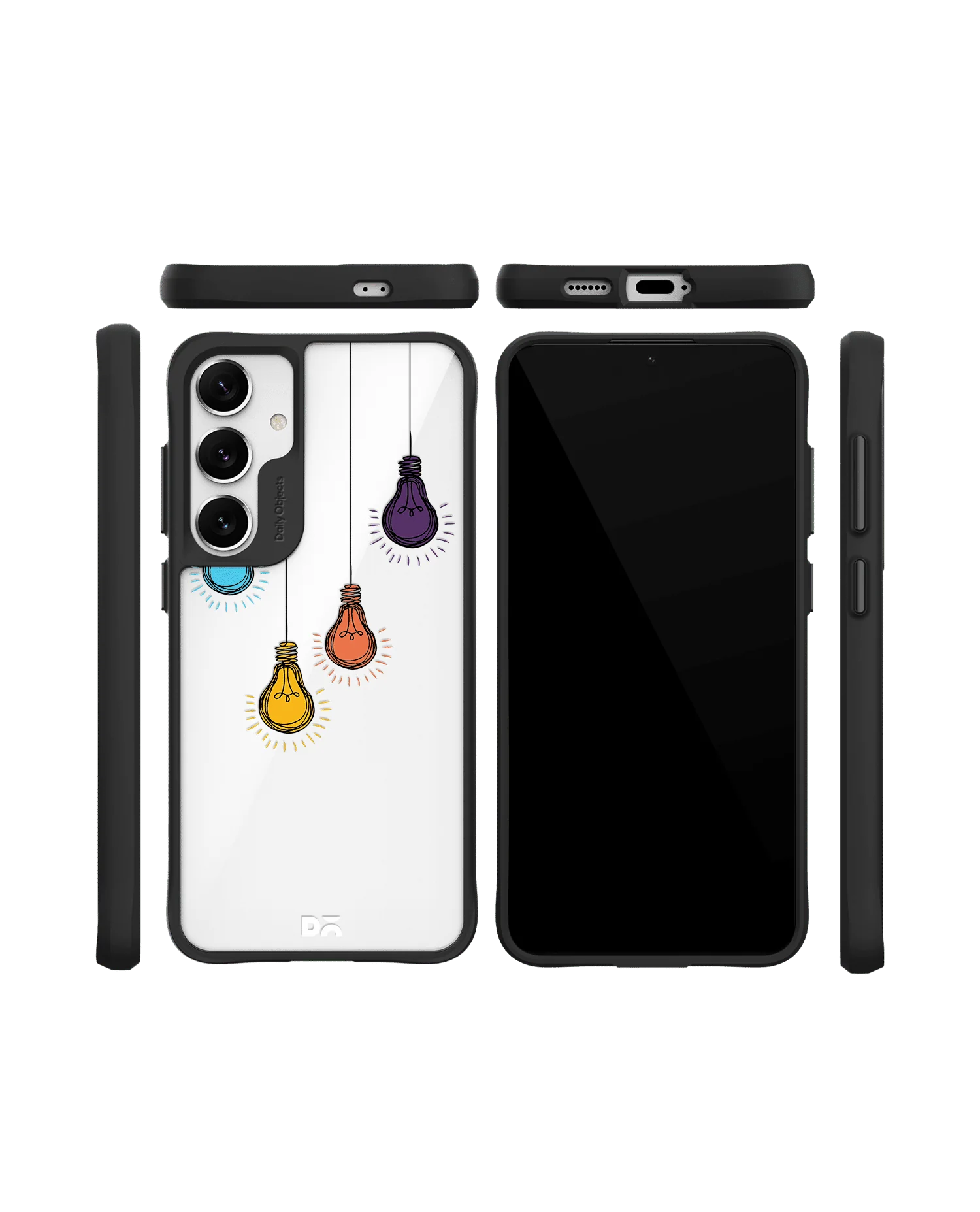 Clear Bulbs Black Hybrid Clear Case Cover For Samsung Galaxy S24 Plus - Image 10