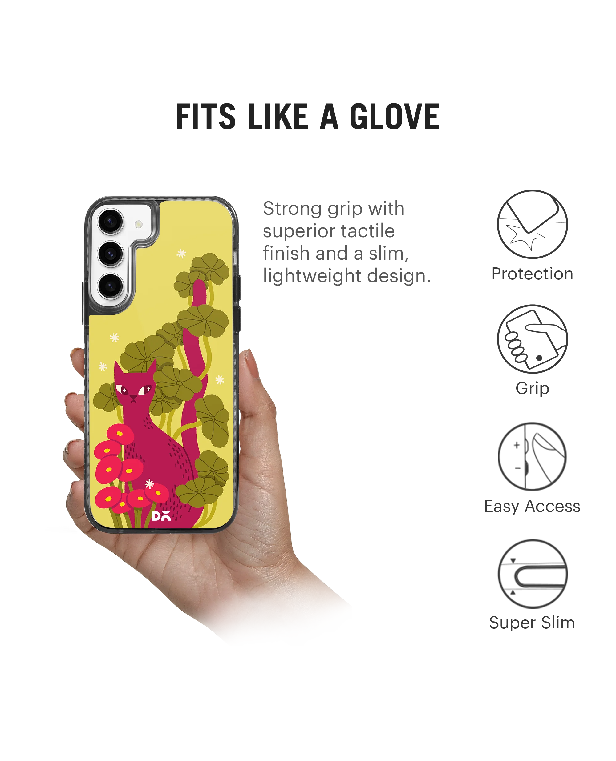 Curious Cat Stride 2.0 Case Cover For Samsung Galaxy S23 - Image 5