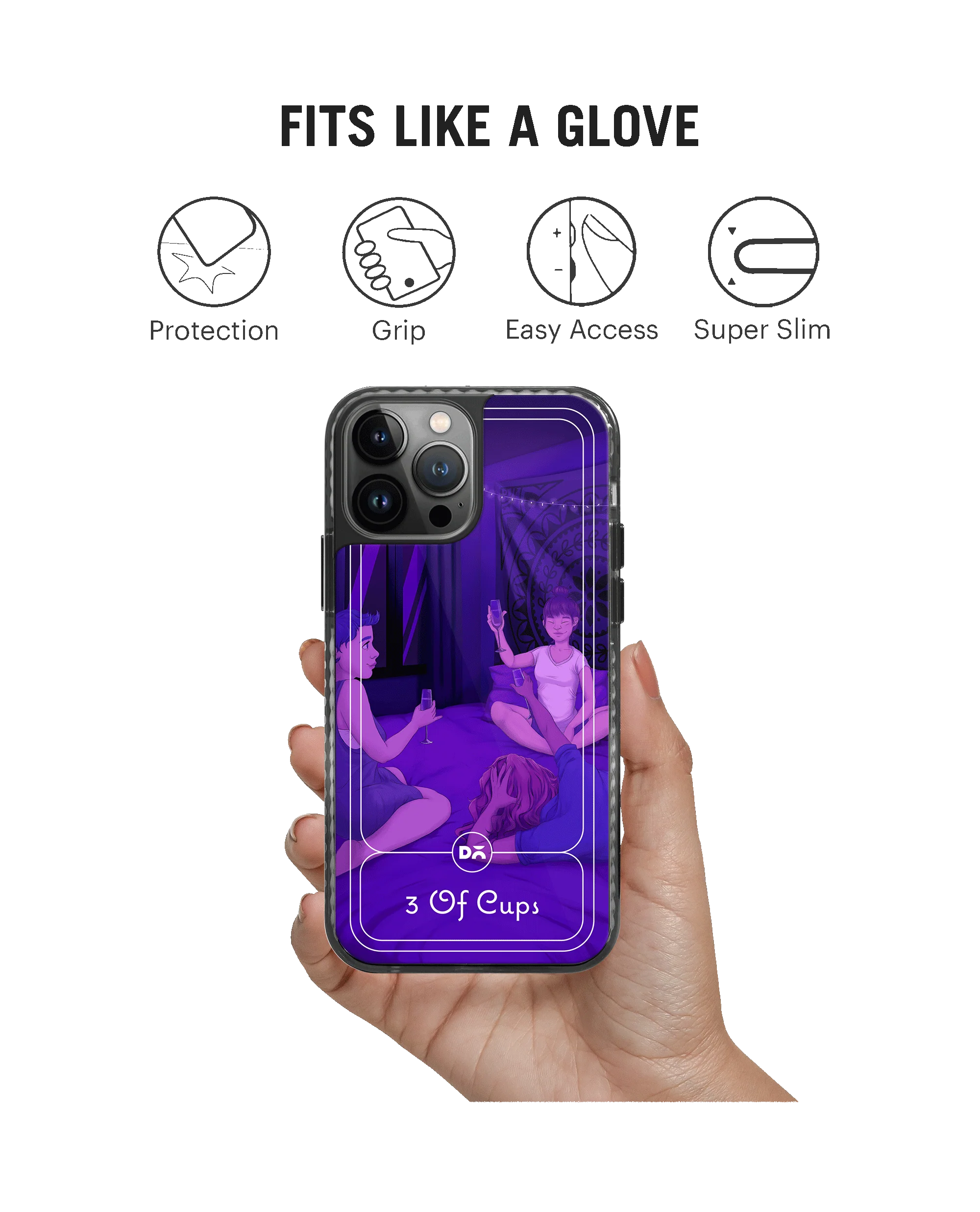 DailyObjects 3 Of Cups Stride 2.0 Case Cover For iPhone 13 Pro - Image 4