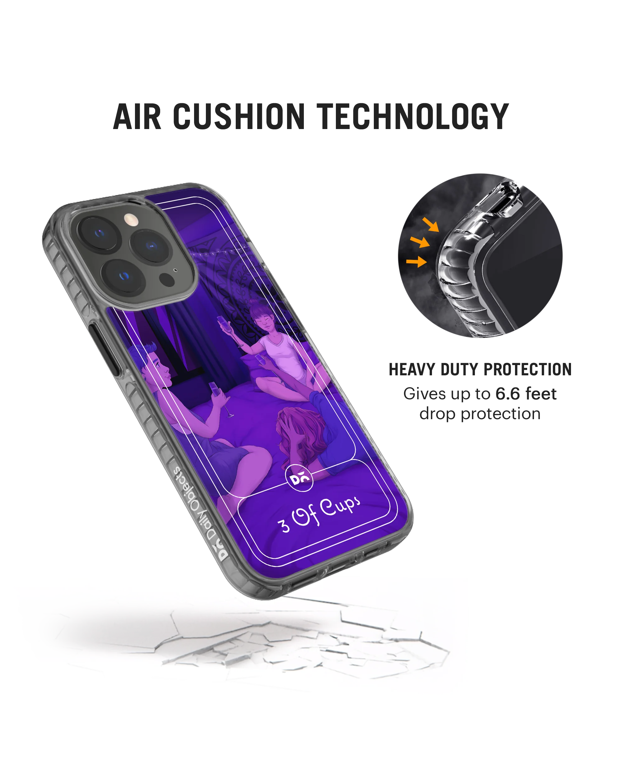 DailyObjects 3 Of Cups Stride 2.0 Phone Case Cover For iPhone 15 Pro - Image 5