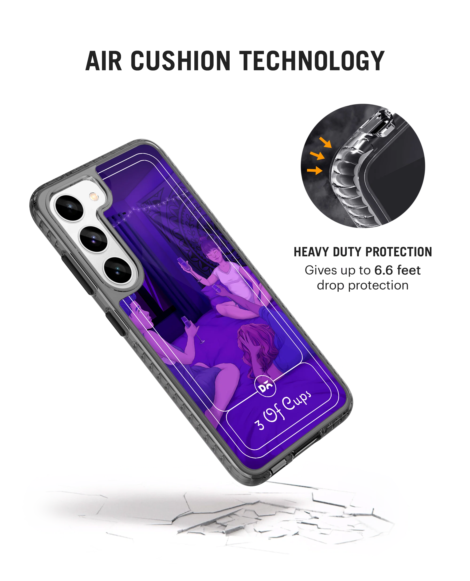 DailyObjects 3 Of Cups Stride 2.0 Case Cover For Samsung Galaxy S23 Plus - Image 2