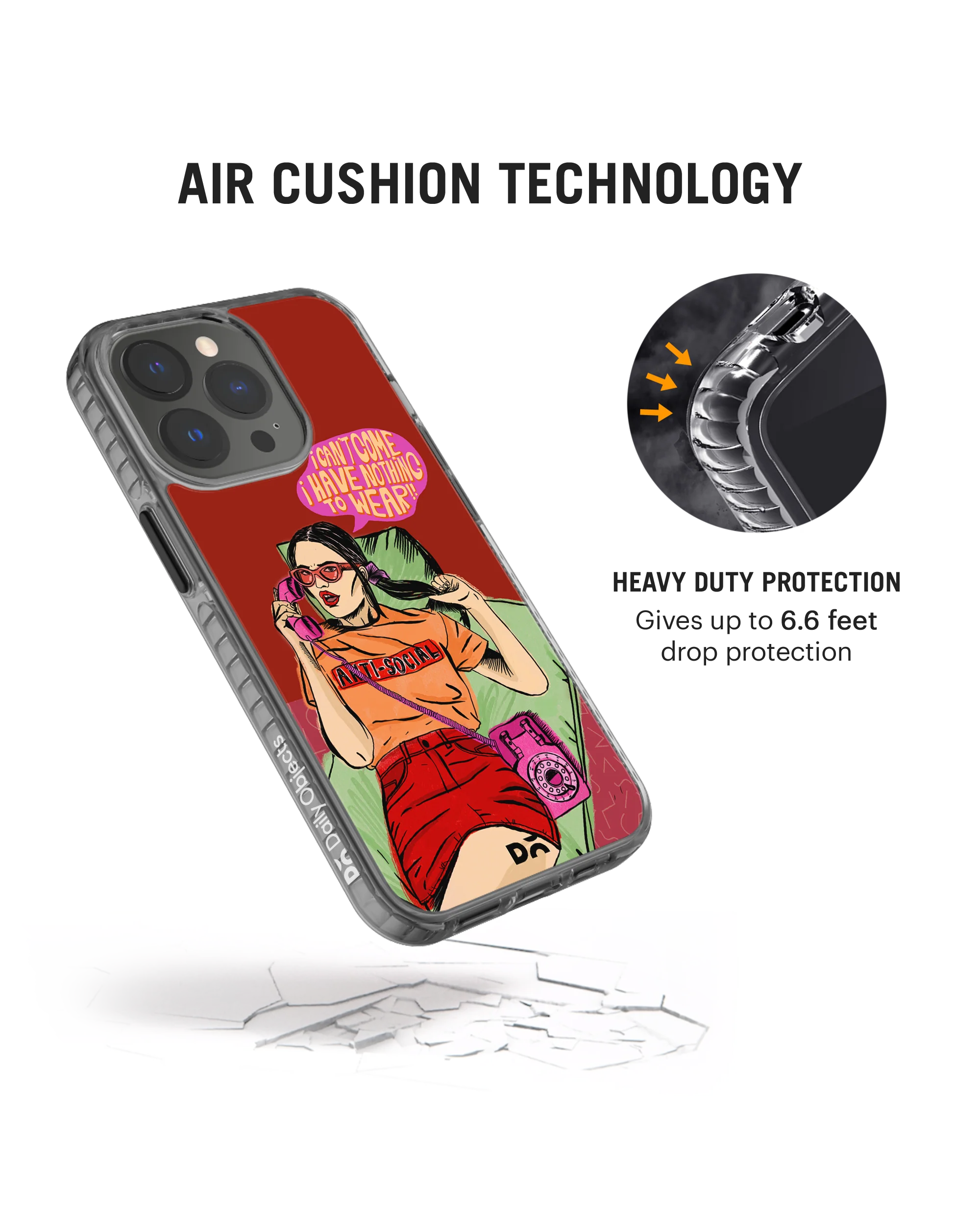 DailyObjects Anti Social Babe Stride 2.0 Phone Case Cover For iPhone 15 Pro - Image 5