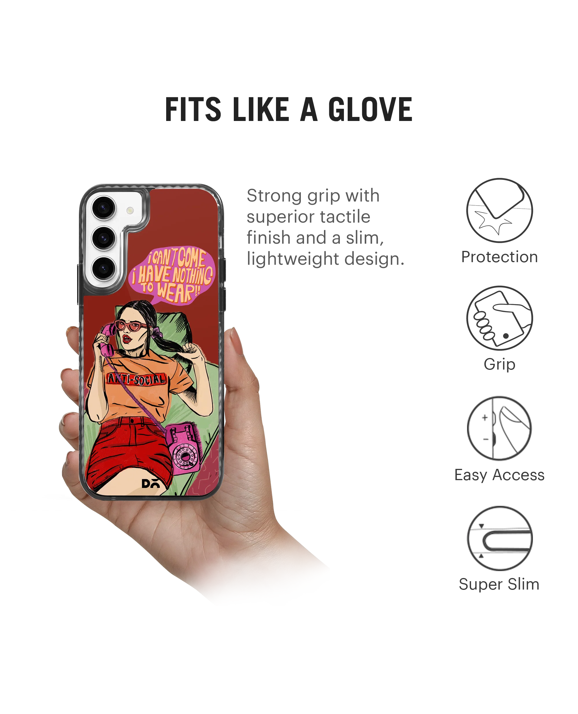 DailyObjects Anti Social Babe Stride 2.0 Case Cover For Samsung Galaxy S23 Plus - Image 5