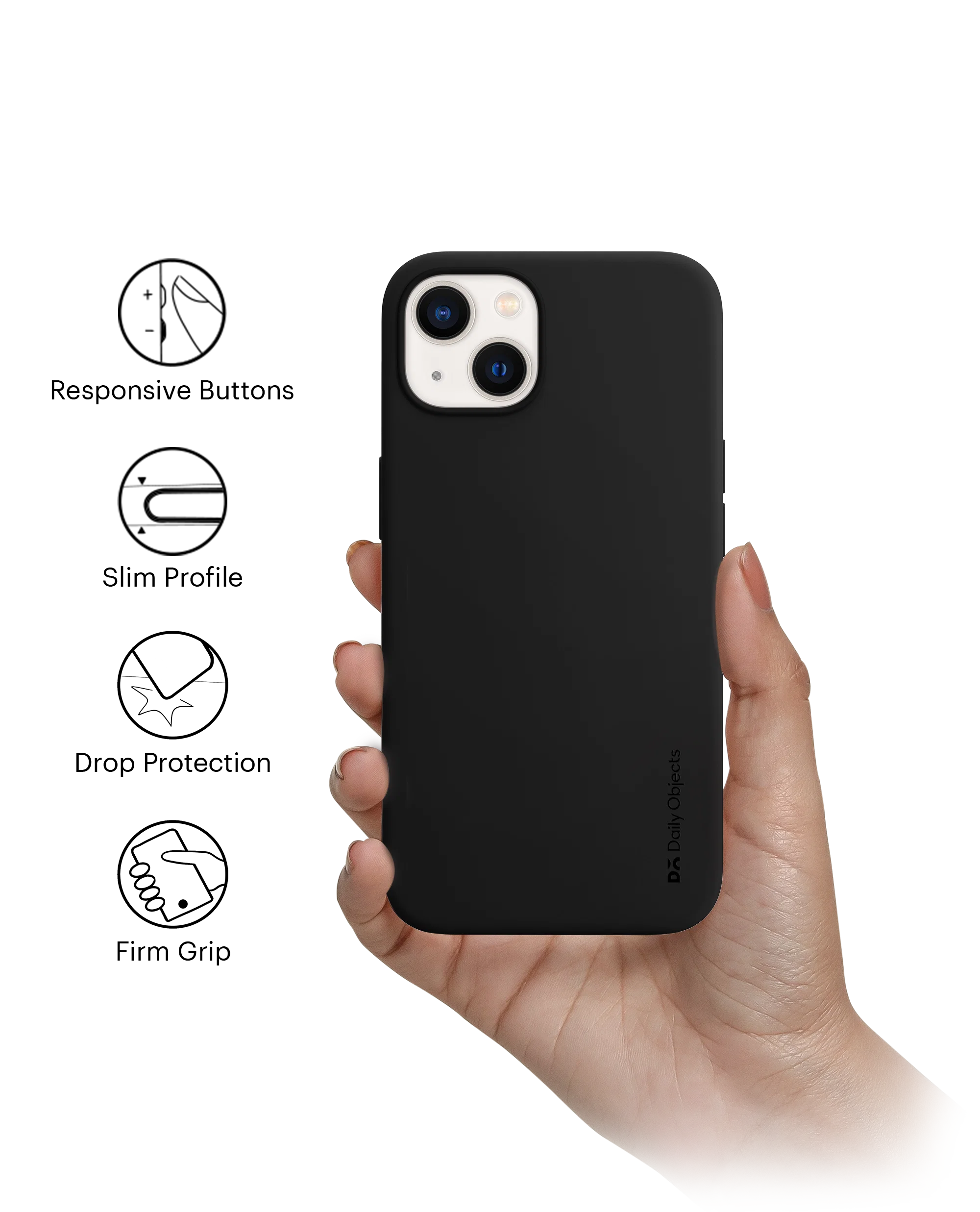 DailyObjects Black Flekt Silicone Phone Case Cover For iPhone 14 Plus - Image 7