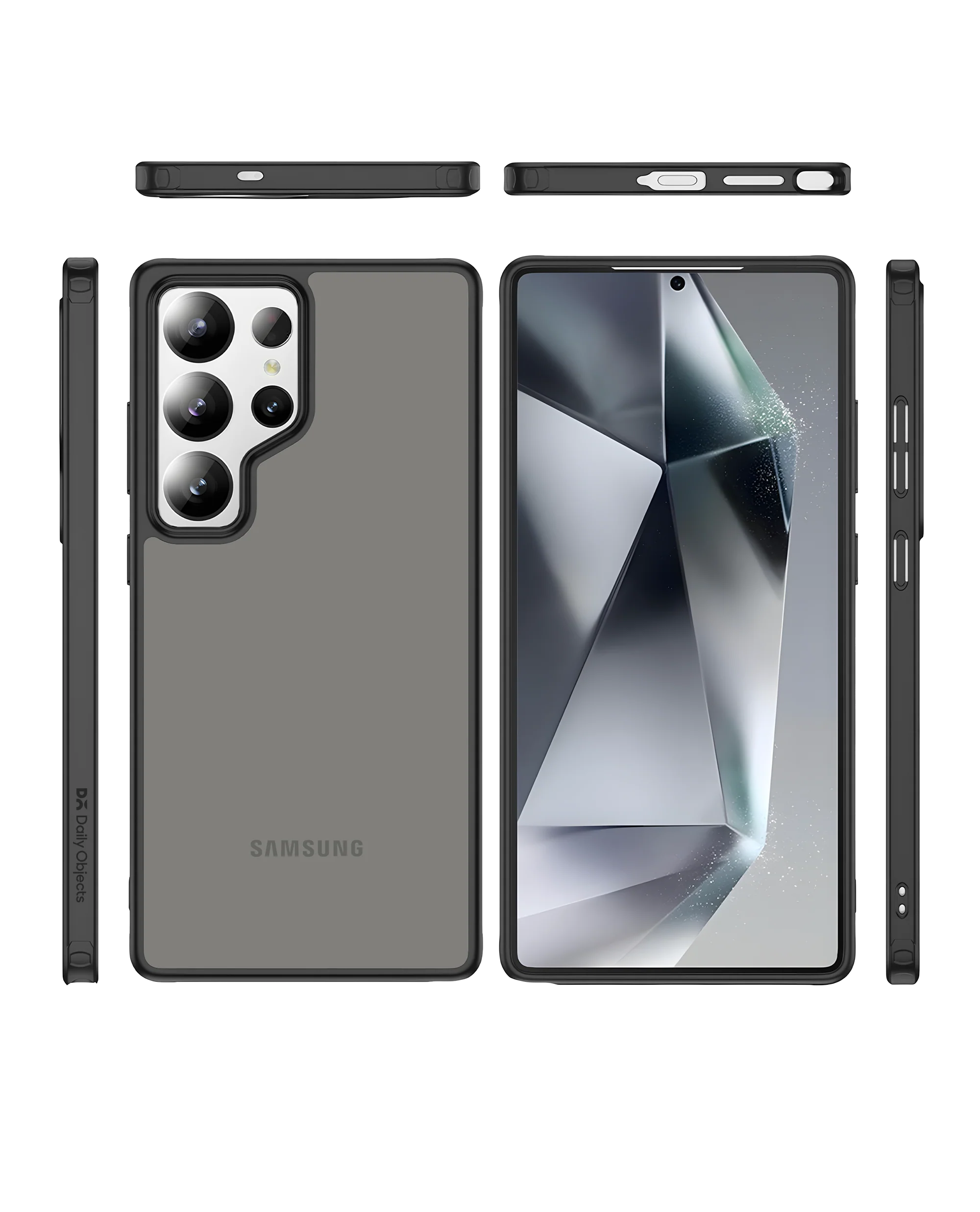 DailyObjects Black Frosted Clear Case Cover For Samsung Galaxy S25 Ultra - Image 5