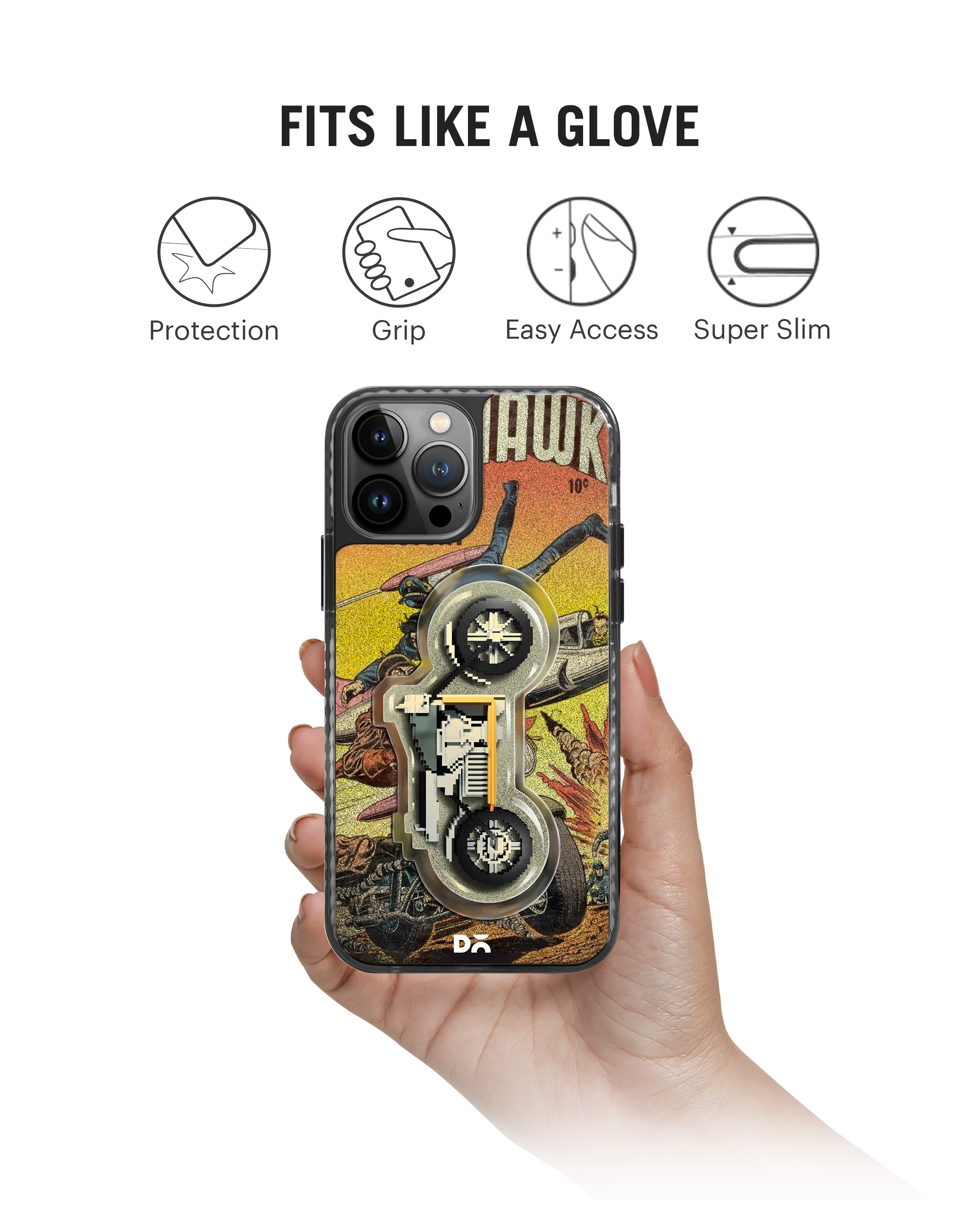 DailyObjects Black Hawk Stride 2.0 Case Cover For iPhone 13 Pro - Image 2