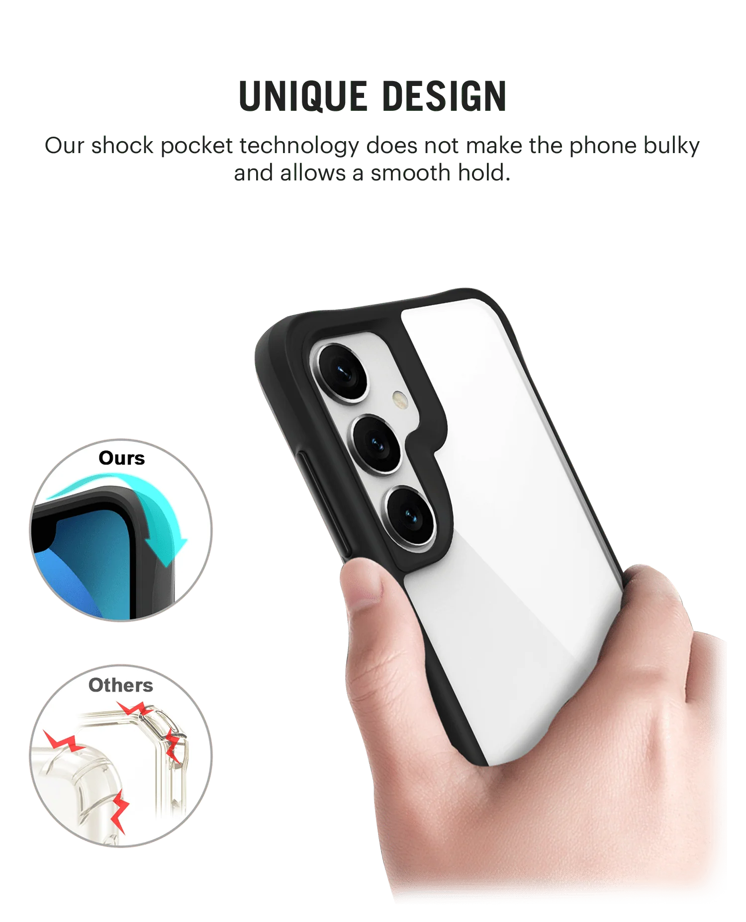 DailyObjects Black Hybrid Clear Case Cover for Samsung Galaxy S25 - Image 8