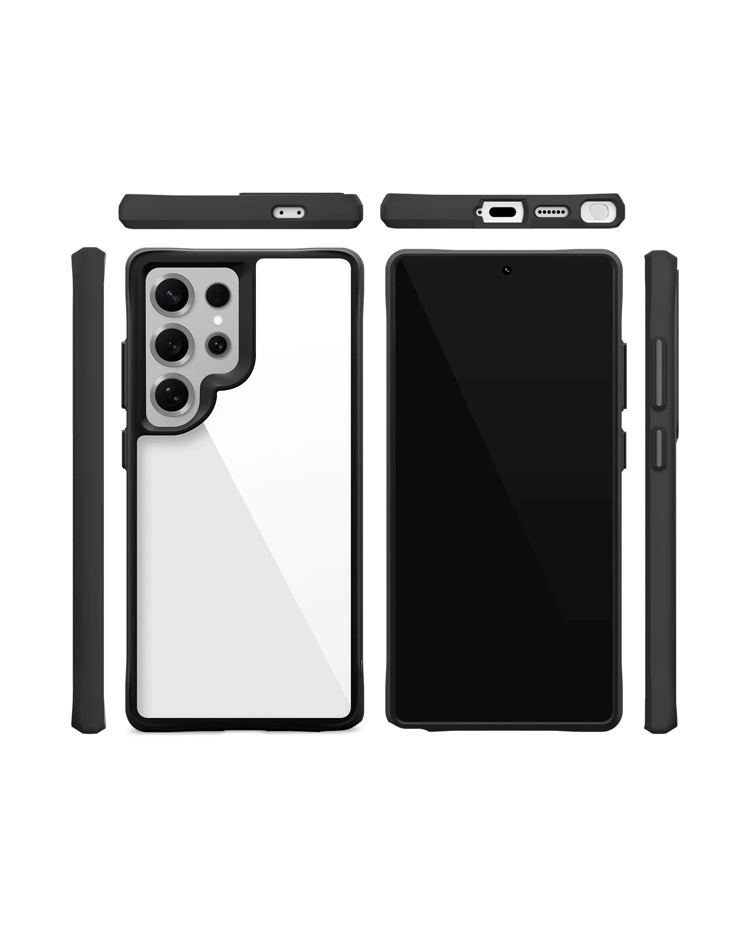 DailyObjects Black Hybrid Clear Case Cover for Samsung Galaxy S25 Ultra - Image 9