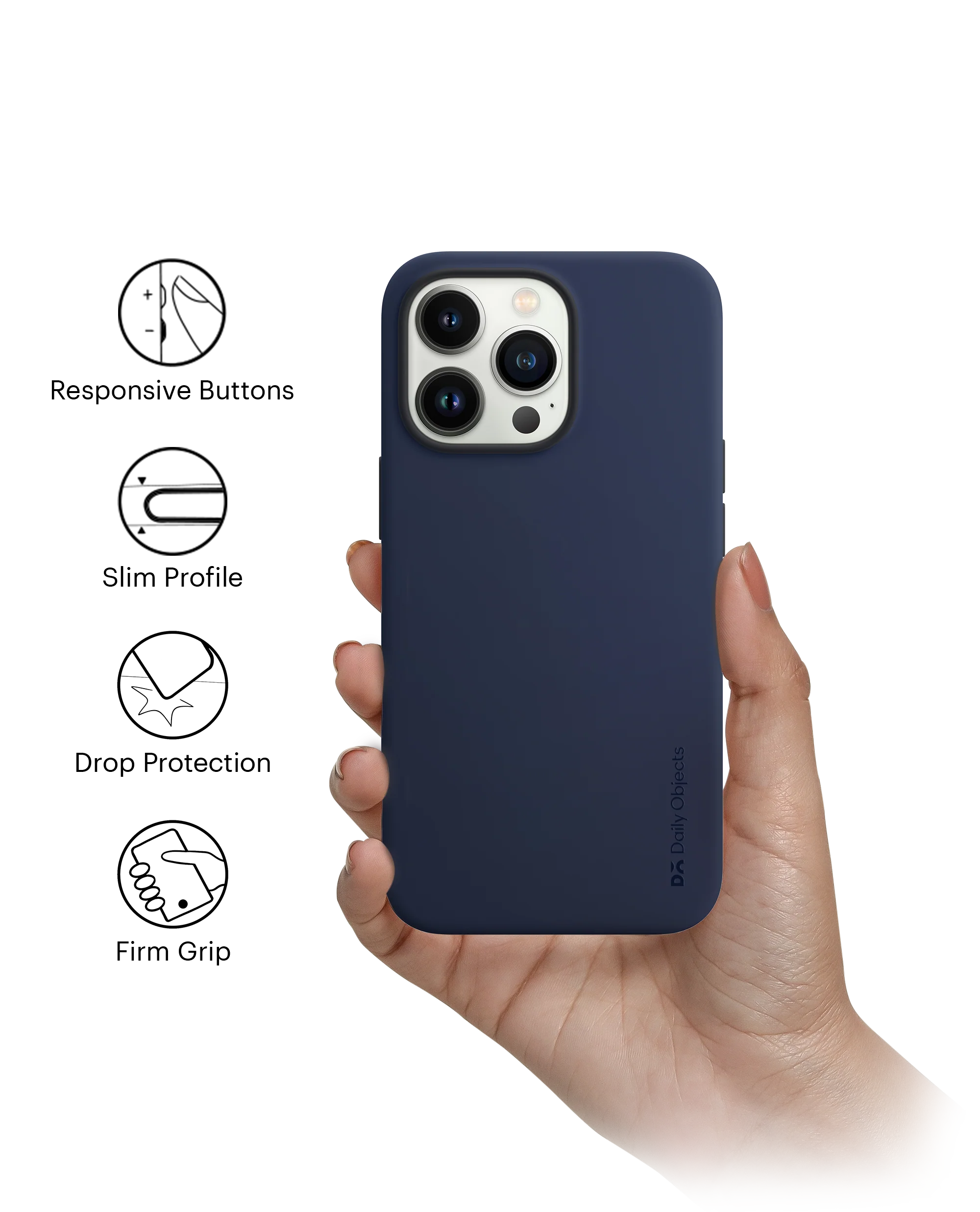 DailyObjects Blue Flekt Silicone Phone Case Cover For iPhone 14 Pro Max - Image 6