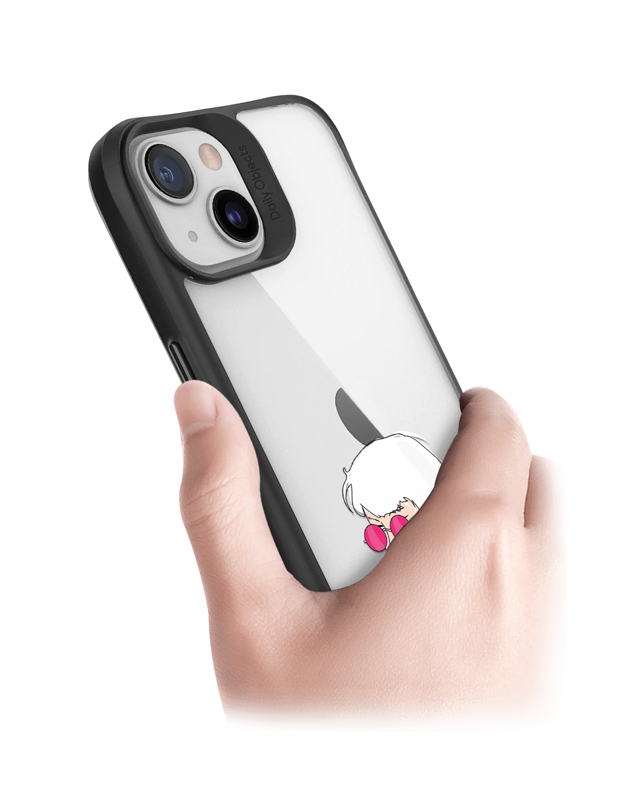 DailyObjects Bold Beautiful Black Hybrid Clear Case Cover For iPhone 13 Mini - Image 2