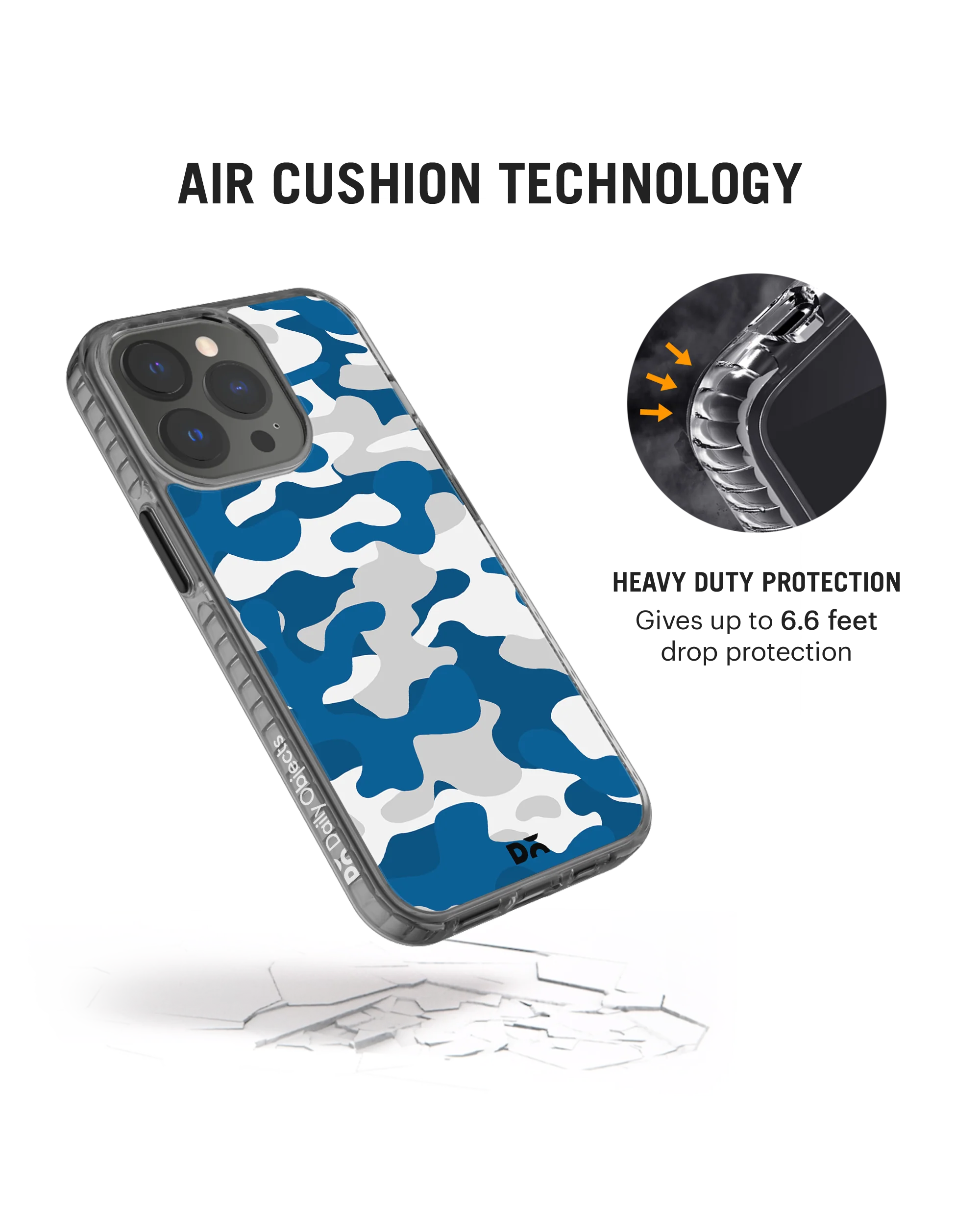 DailyObjects Camouflage Blue Stride 2.0 Phone Case Cover For iPhone 15 Pro Max - Image 5