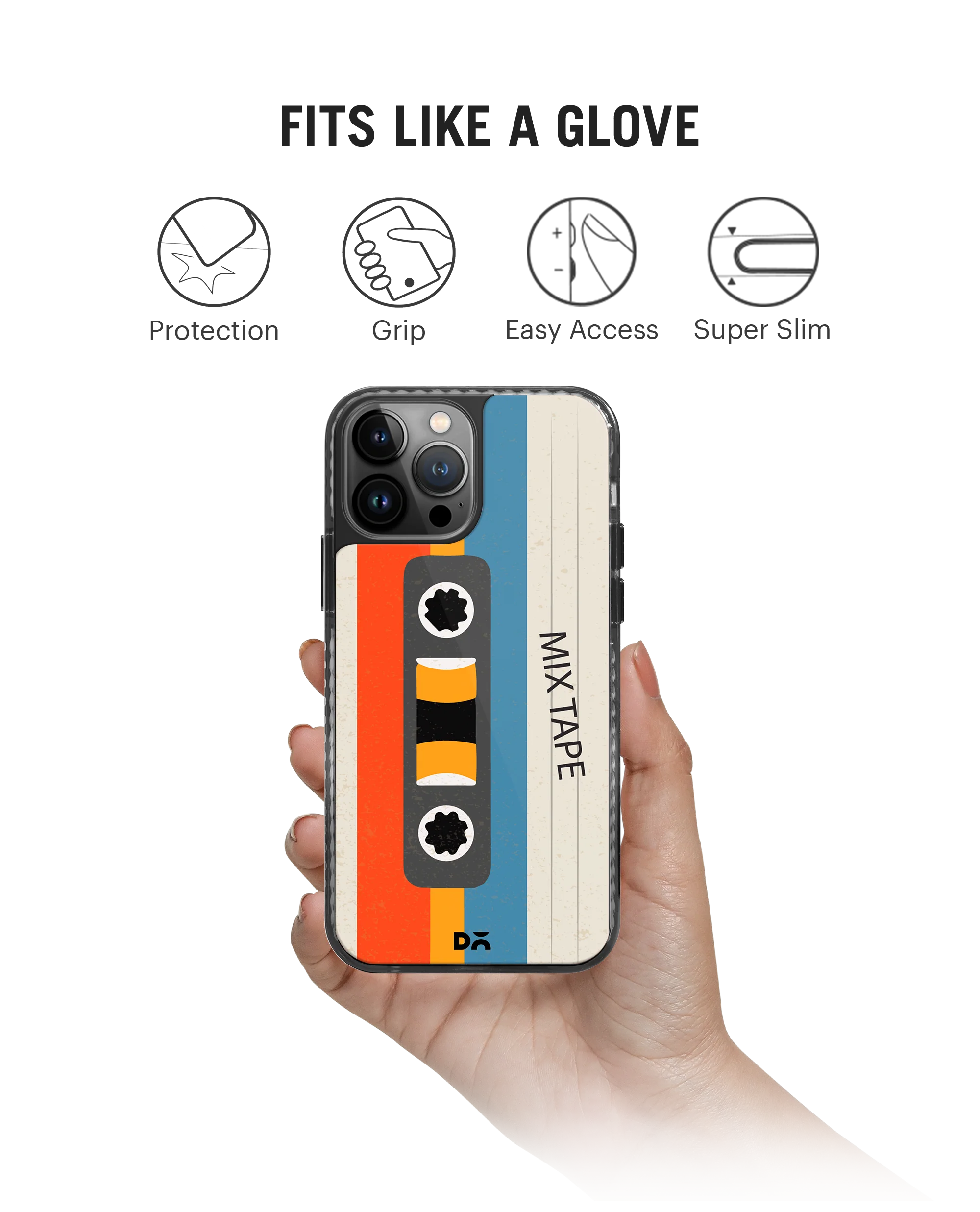 DailyObjects Chrome Mix Tape Stride 2.0 Phone Case Cover For iPhone 15 Pro - Image 2