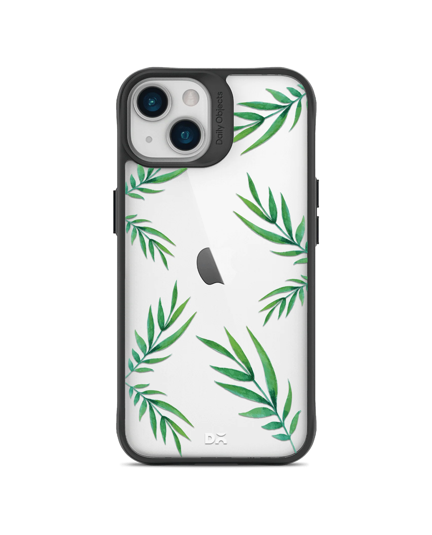 DailyObjects Clear Leaves Black Hybrid Clear Case Cover For iPhone 13 Mini