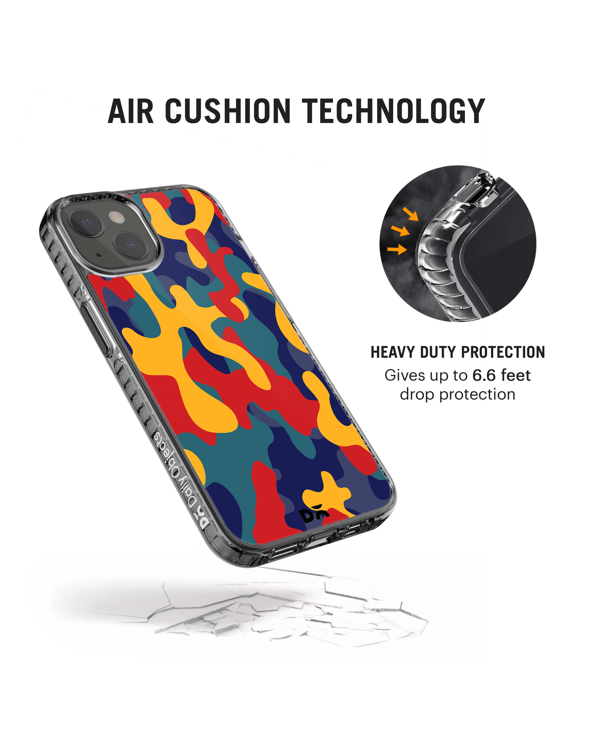 DailyObjects Color Block Camo Stride 2.0 Phone Case Cover For iPhone 14 - Image 2