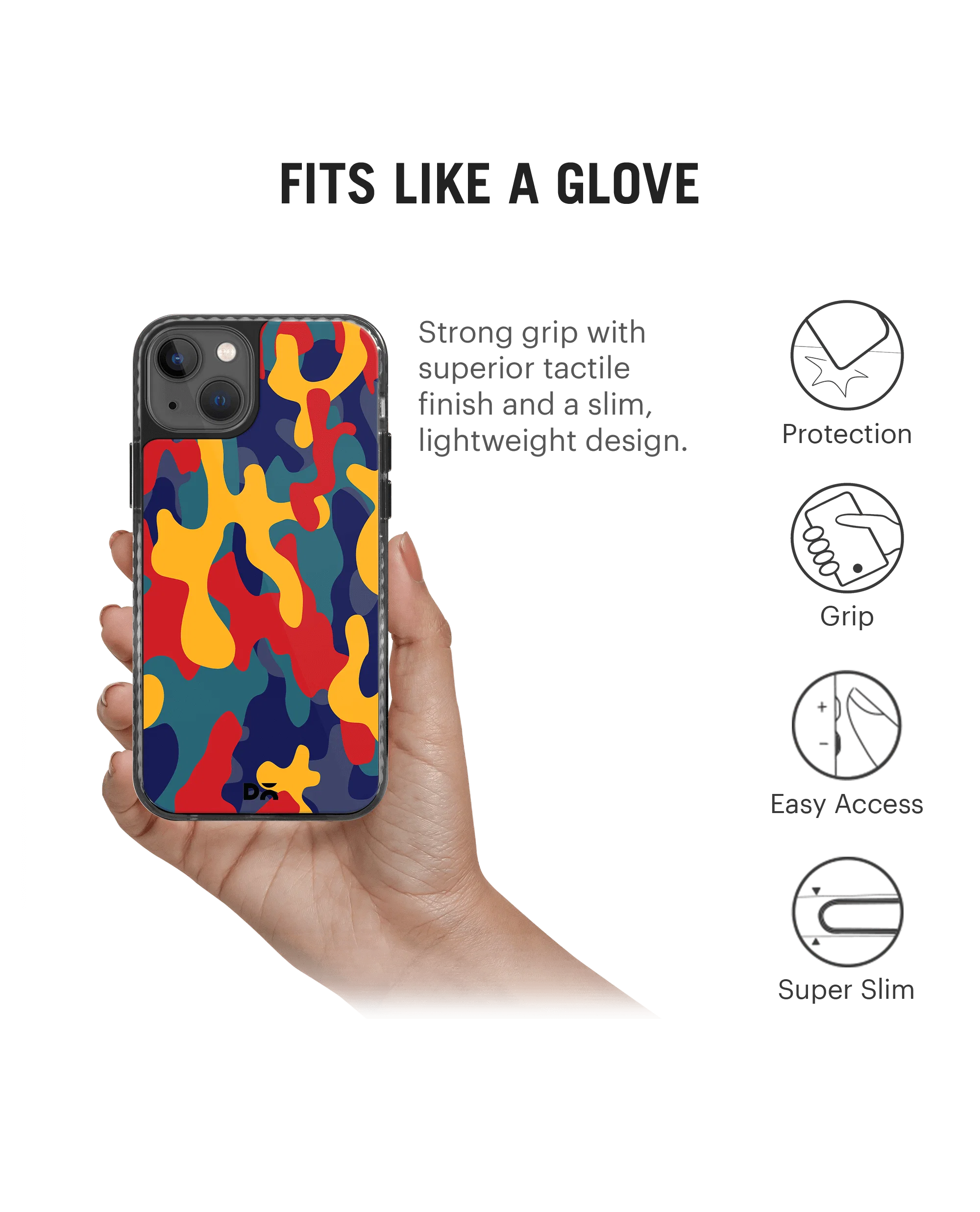 DailyObjects Color Block Camo Stride 2.0 Phone Case Cover For iPhone 14 - Image 5