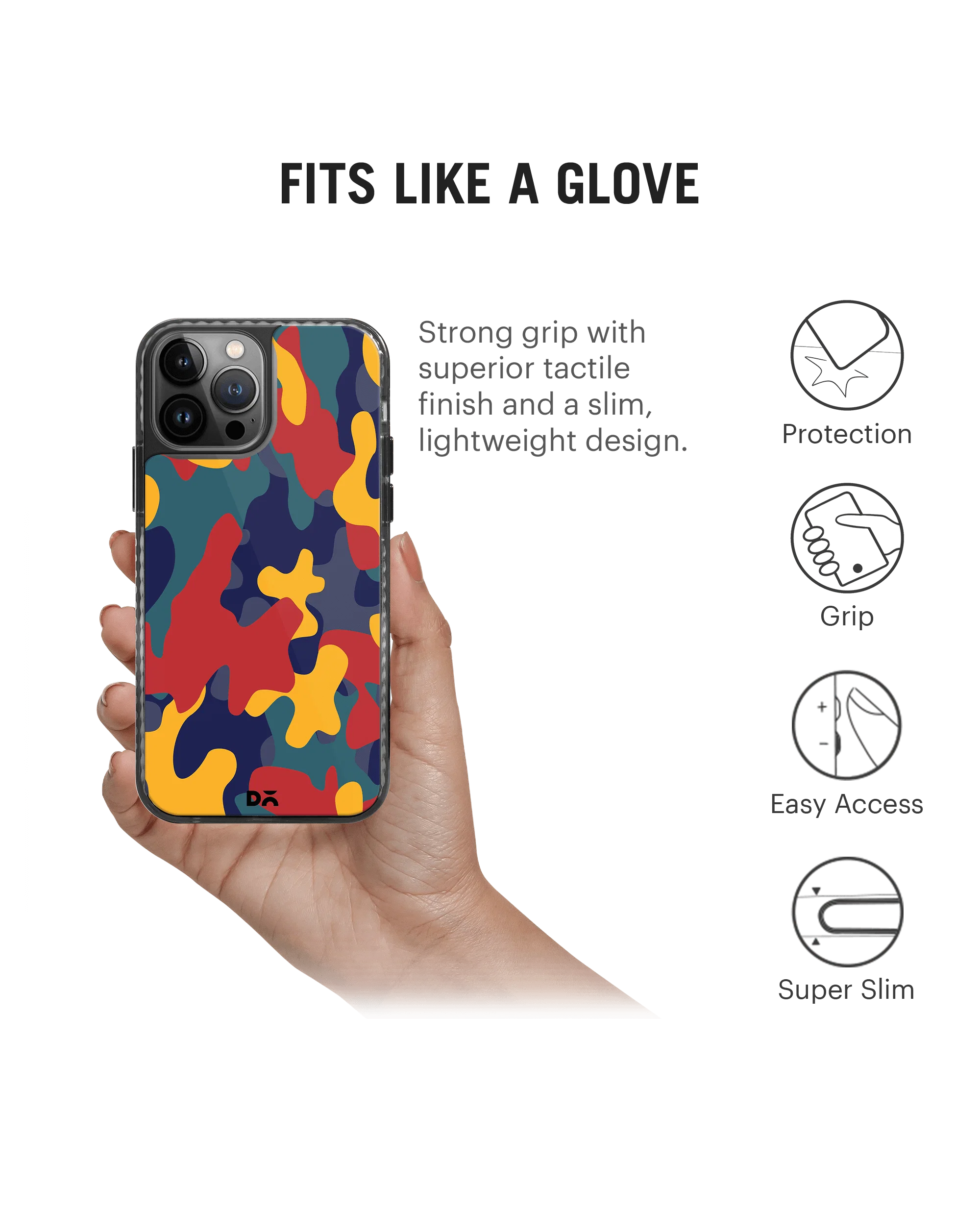 DailyObjects Color Block Camo Stride 2.0 Phone Case Cover For iPhone 14 Pro Max - Image 2