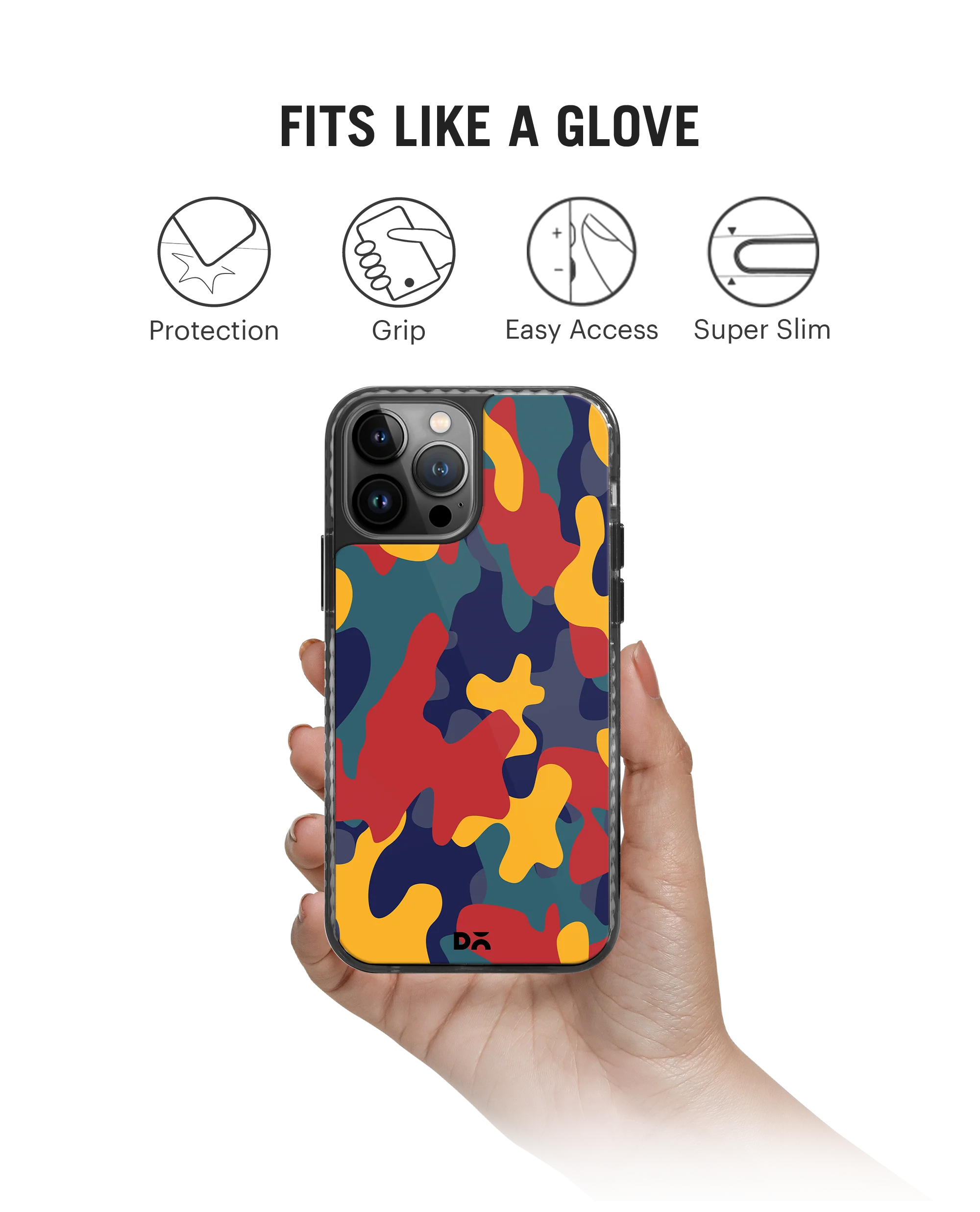 DailyObjects Color Block Camo Stride 2.0 Phone Case Cover For iPhone 15 Pro - Image 2