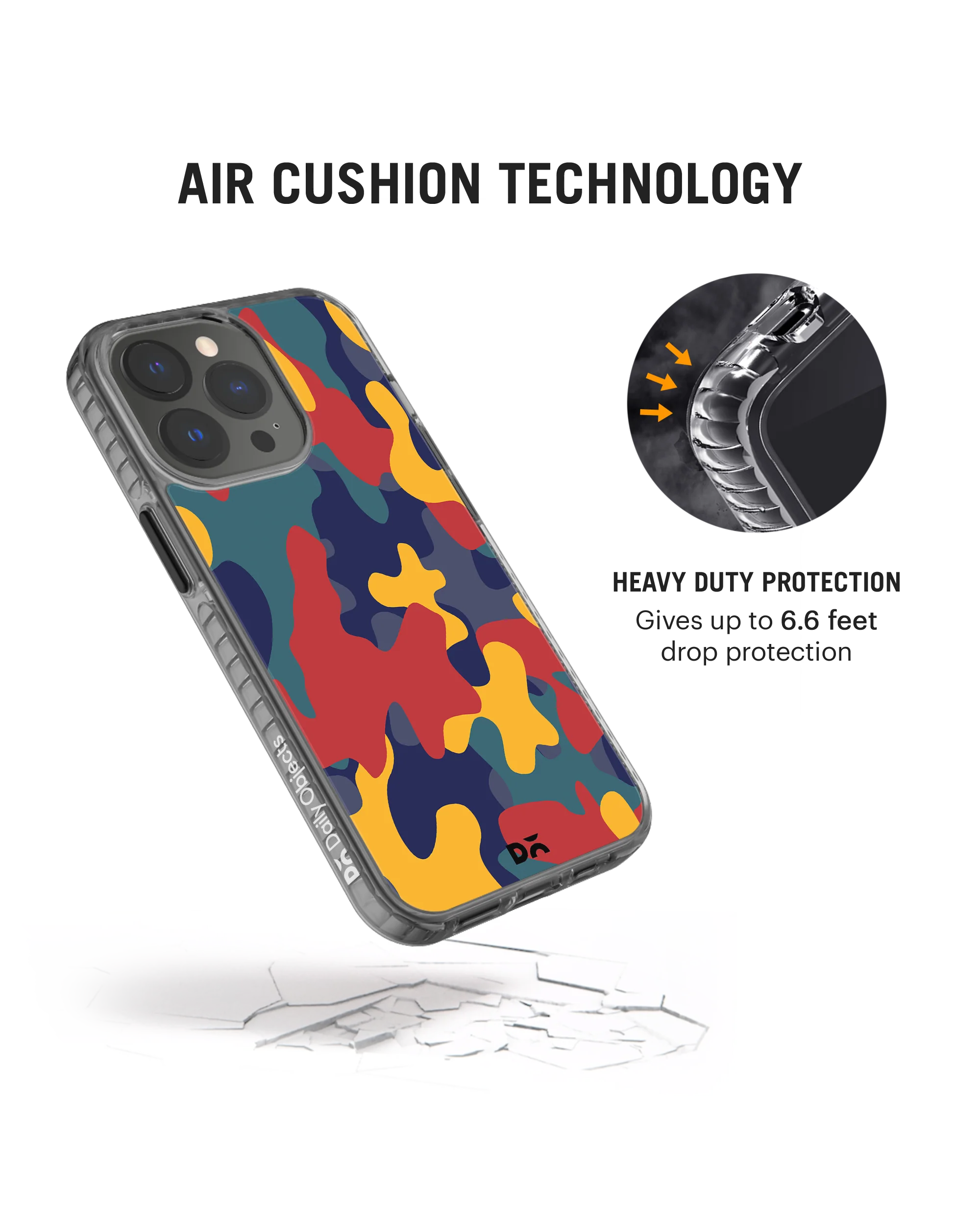 DailyObjects Color Block Camo Stride 2.0 Phone Case Cover For iPhone 15 Pro Max - Image 5