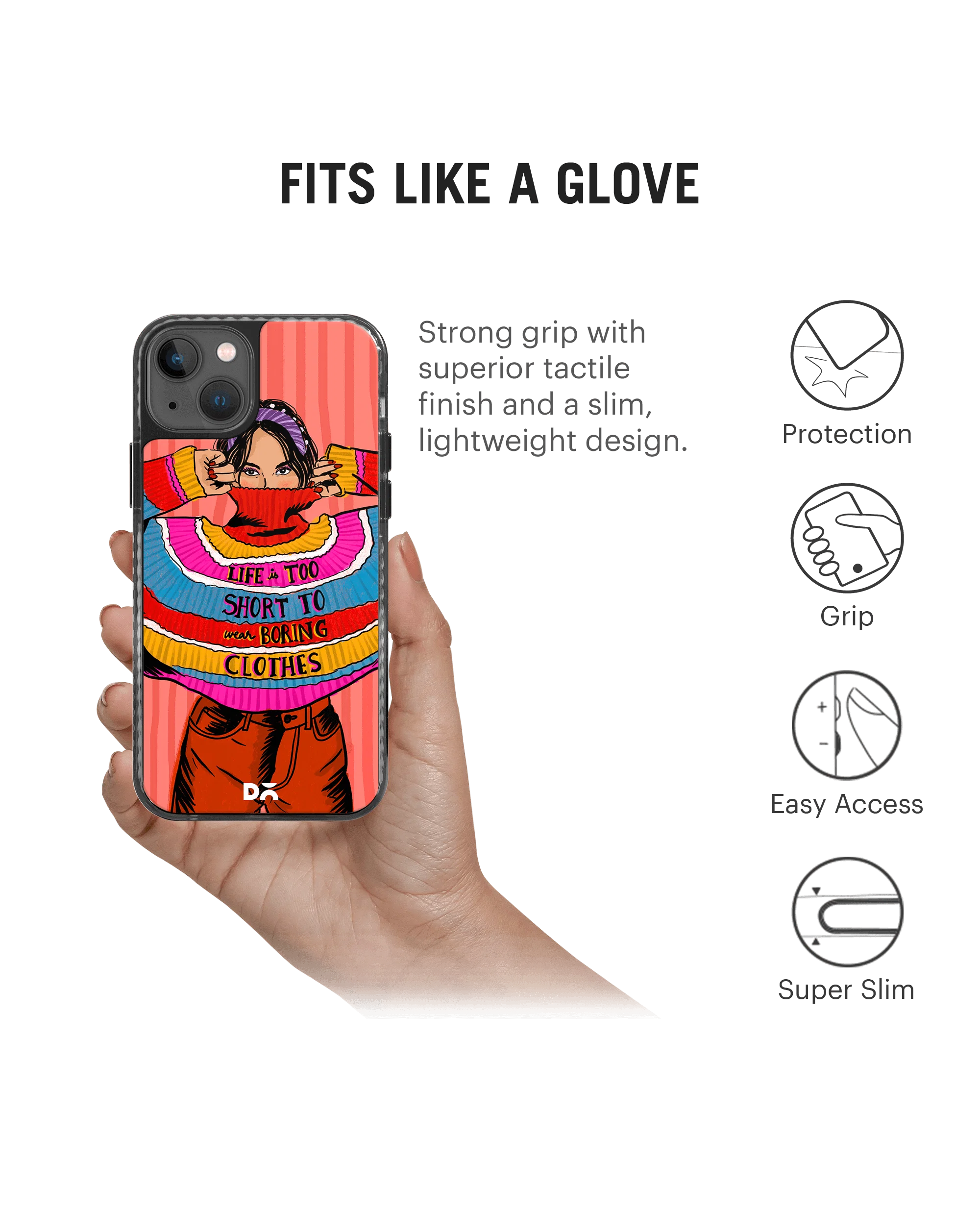 DailyObjects Colourblock Jumper Stride 2.0 Phone Case Cover For iPhone 14 - Image 4