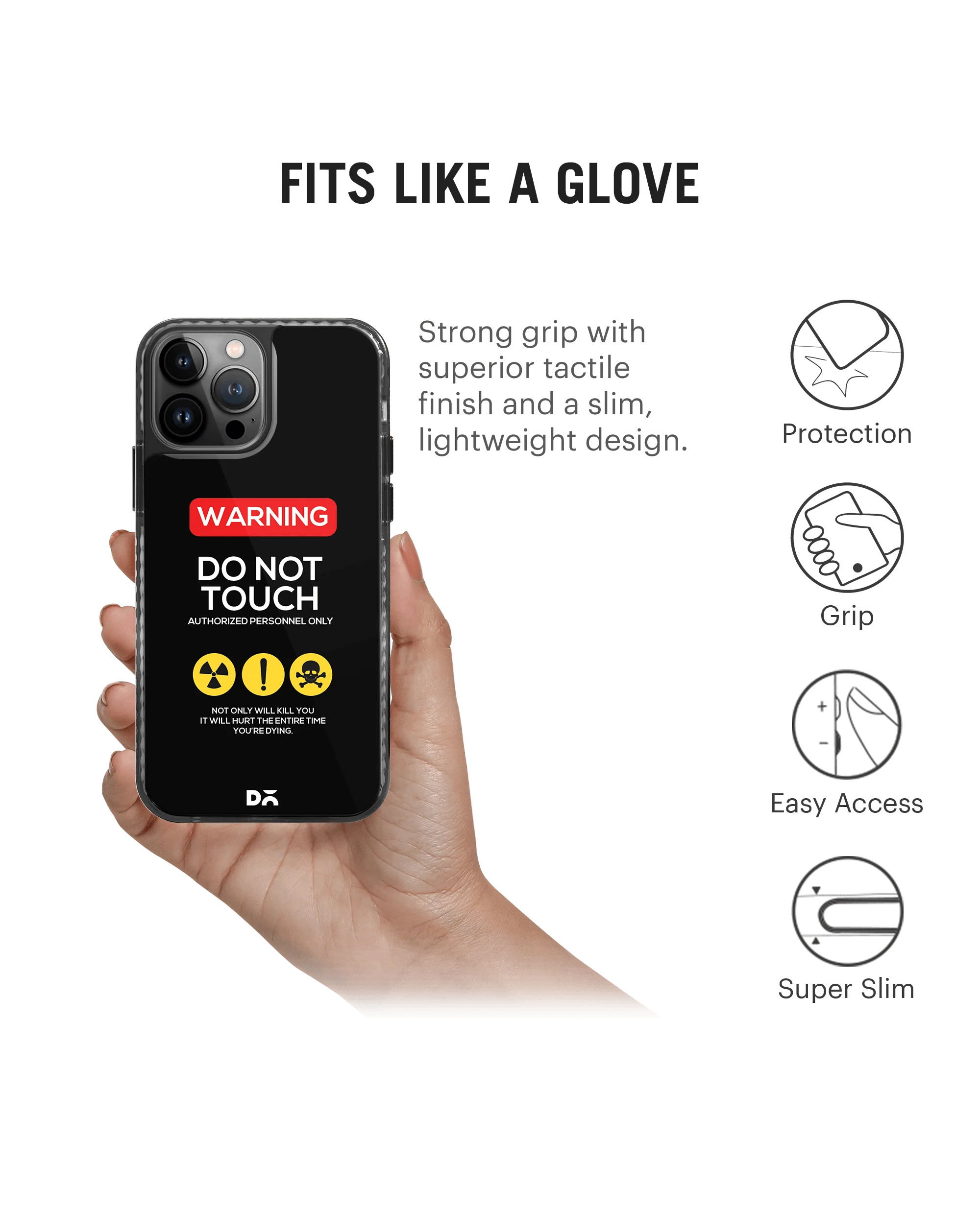 DailyObjects Do Not Touch Stride 2.0 Case Cover For iPhone 13 Pro - Image 2