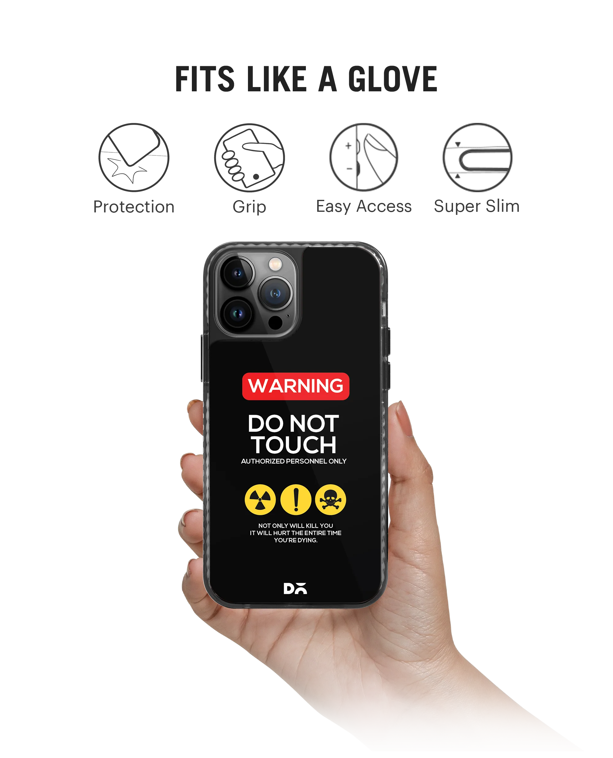 DailyObjects Do Not Touch Stride 2.0 Phone Case Cover For iPhone 15 Pro Max - Image 2