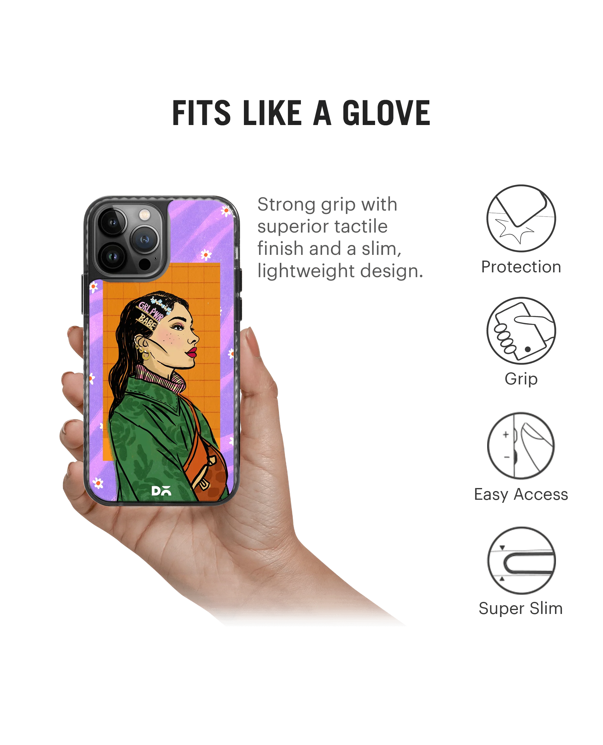 DailyObjects Girl Power Babe Stride 2.0 Case Cover For iPhone 13 Pro Max - Image 2