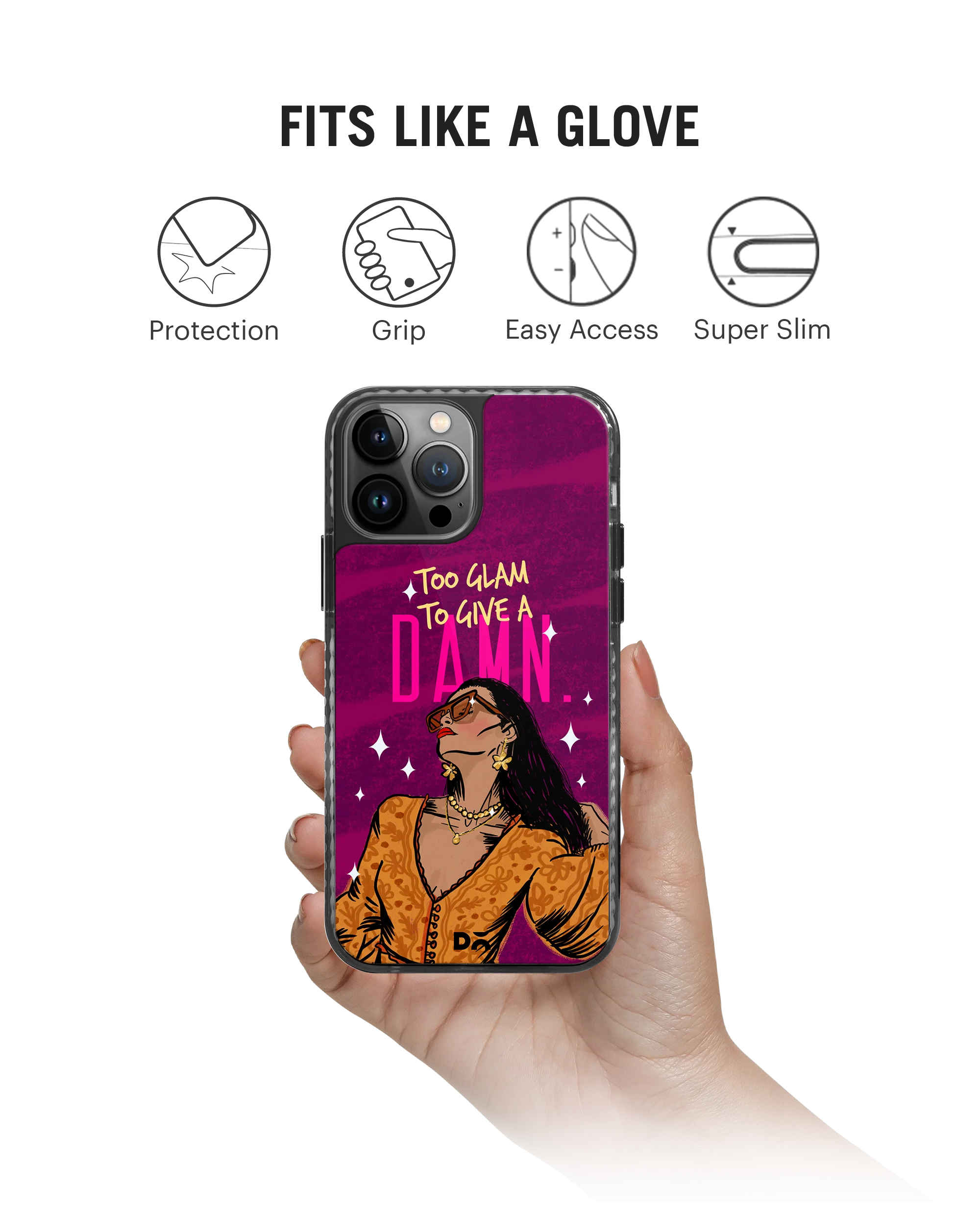 DailyObjects Glam No Damn Stride 2.0 Phone Case Cover For iPhone 15 Pro - Image 2