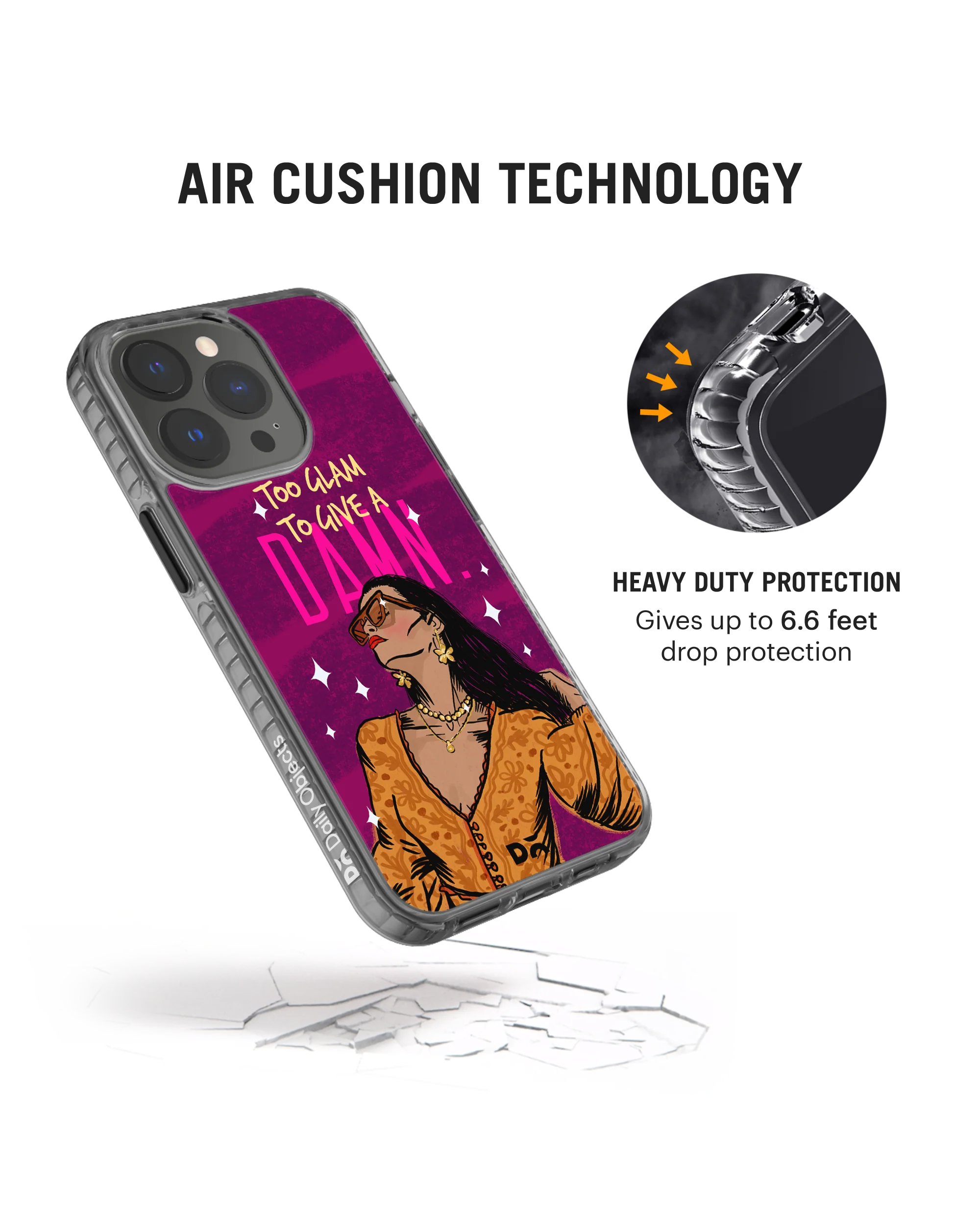 DailyObjects Glam No Damn Stride 2.0 Phone Case Cover For iPhone 15 Pro Max - Image 5