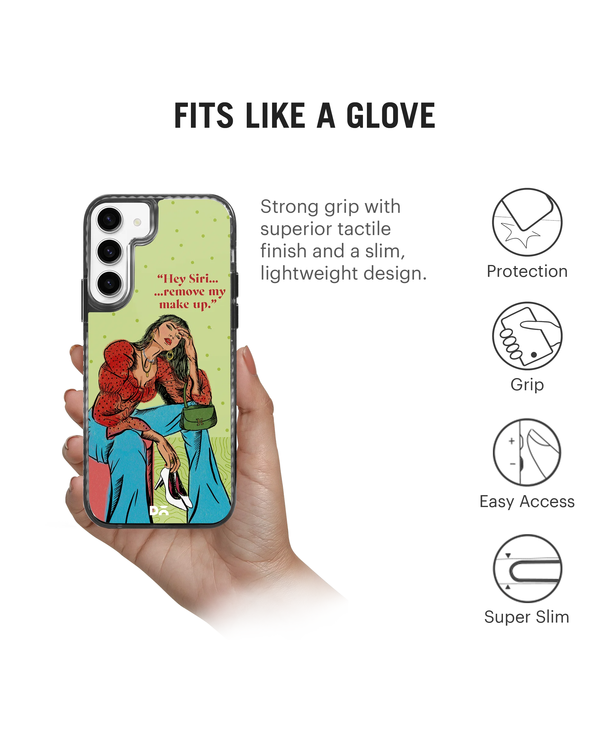 DailyObjects Hey Siri Stride 2.0 Case Cover For Samsung Galaxy S23 - Image 5