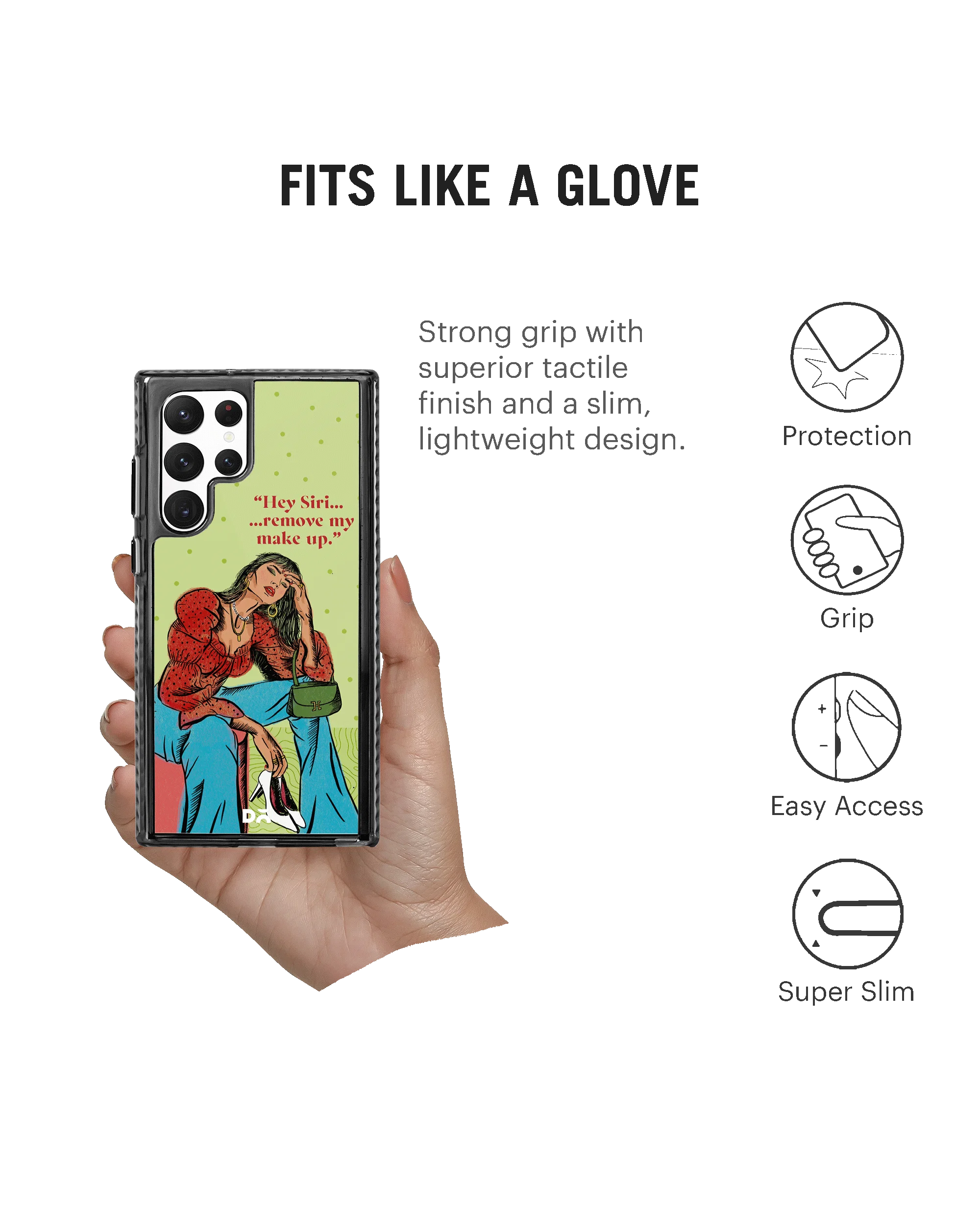 DailyObjects Hey Siri Stride 2.0 Case Cover For Samsung Galaxy S23 Ultra - Image 5