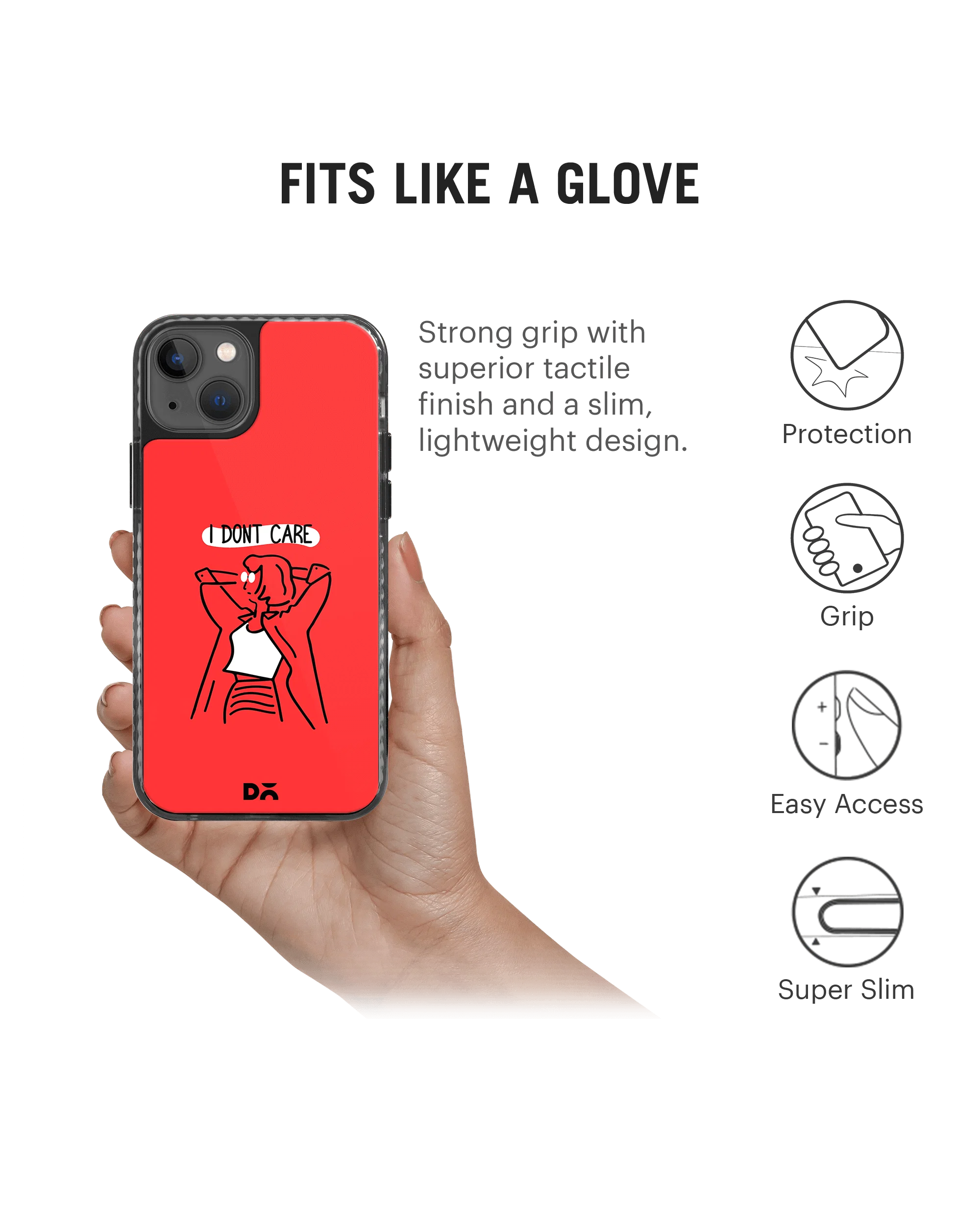DailyObjects I Don't Care Stride 2.0 Phone Case Cover For iPhone 14 Plus - Image 4