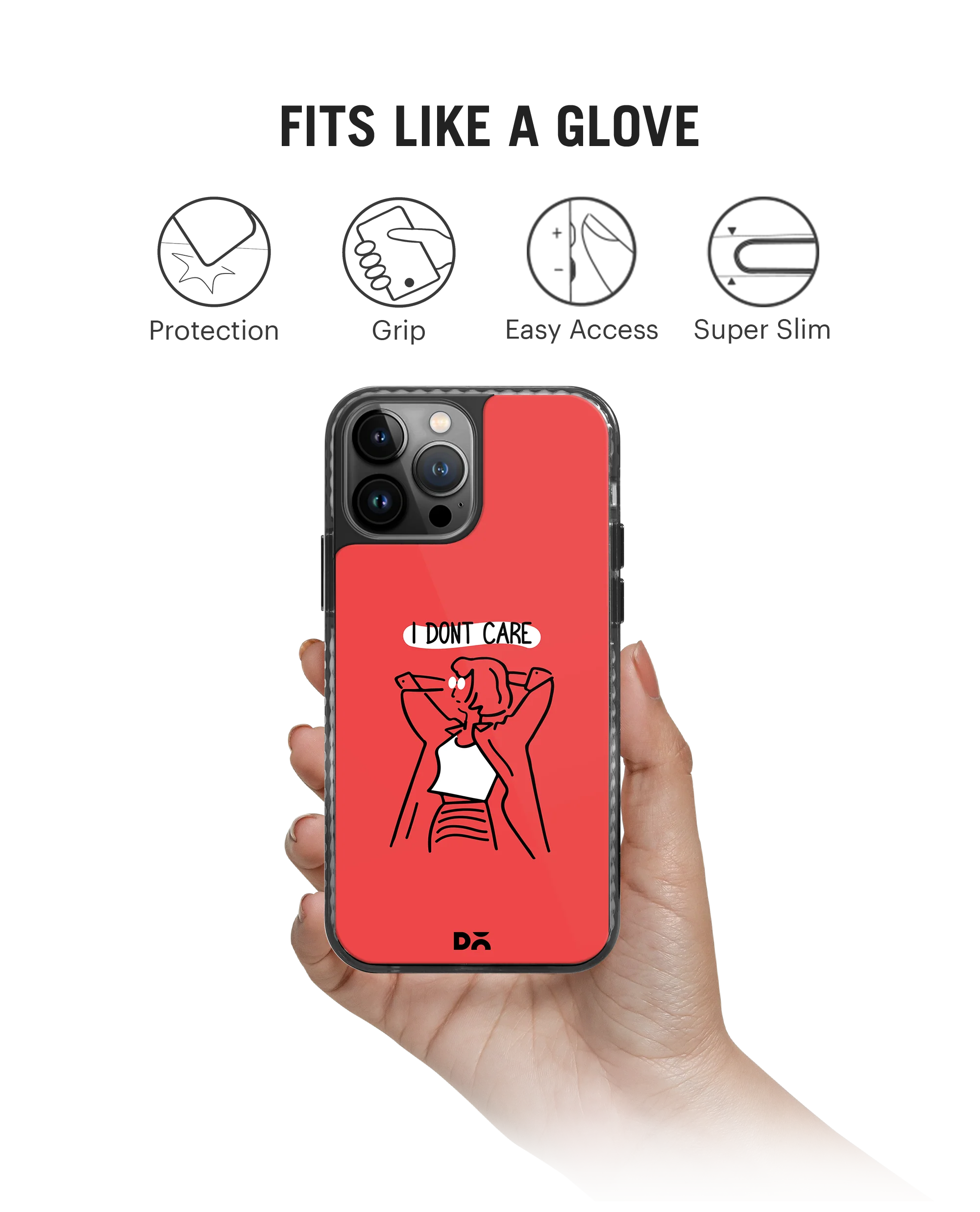 DailyObjects I Don't Care Stride 2.0 Phone Case Cover For iPhone 15 Pro - Image 2