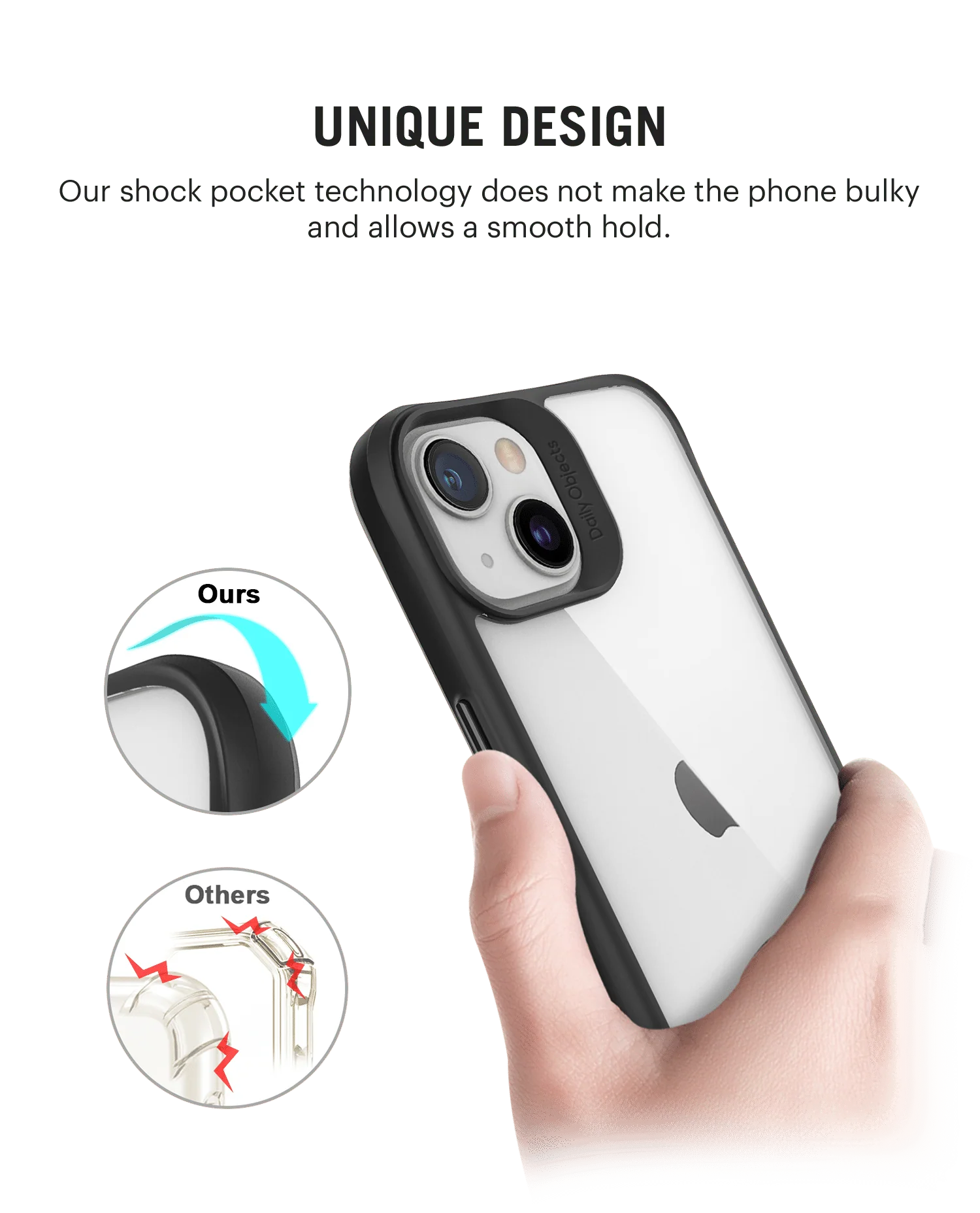 DailyObjects Lipstick Icon Black Hybrid Clear Case Cover For iPhone 13 Mini - Image 8