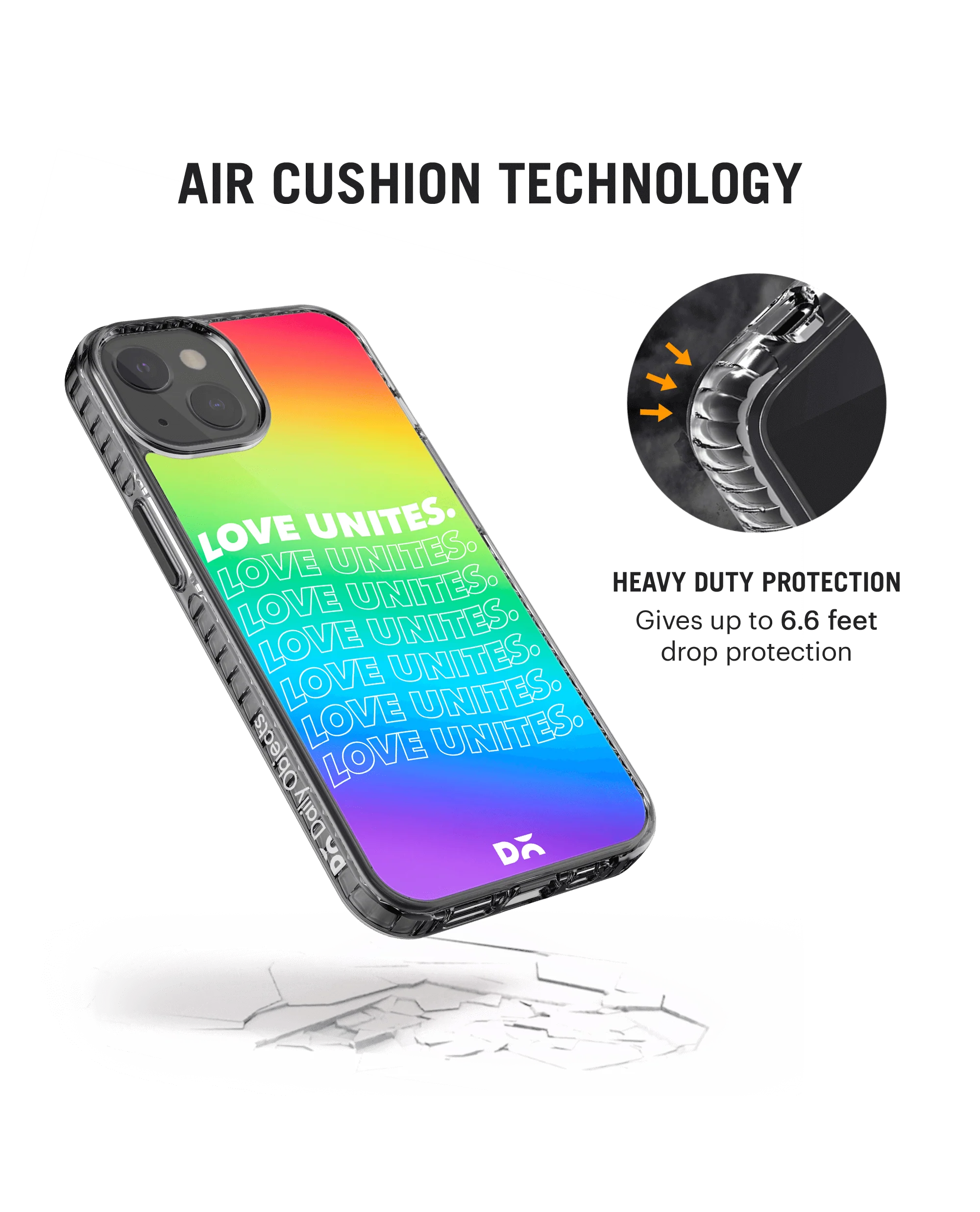 DailyObjects Love Unites Stride 2.0 Case Cover For iPhone 13 - Image 2