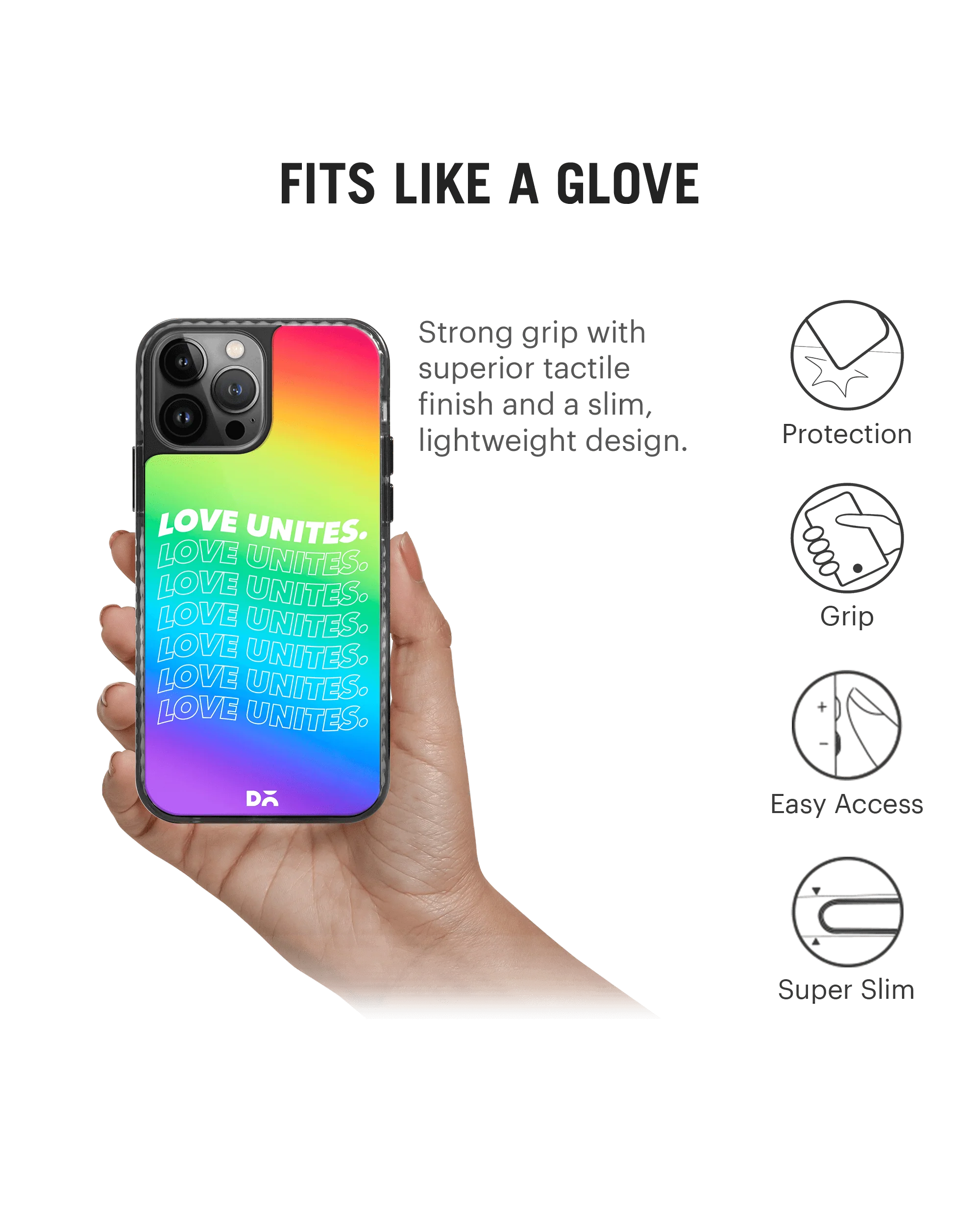 DailyObjects Love Unites Stride 2.0 Phone Case Cover For iPhone 14 Pro - Image 2